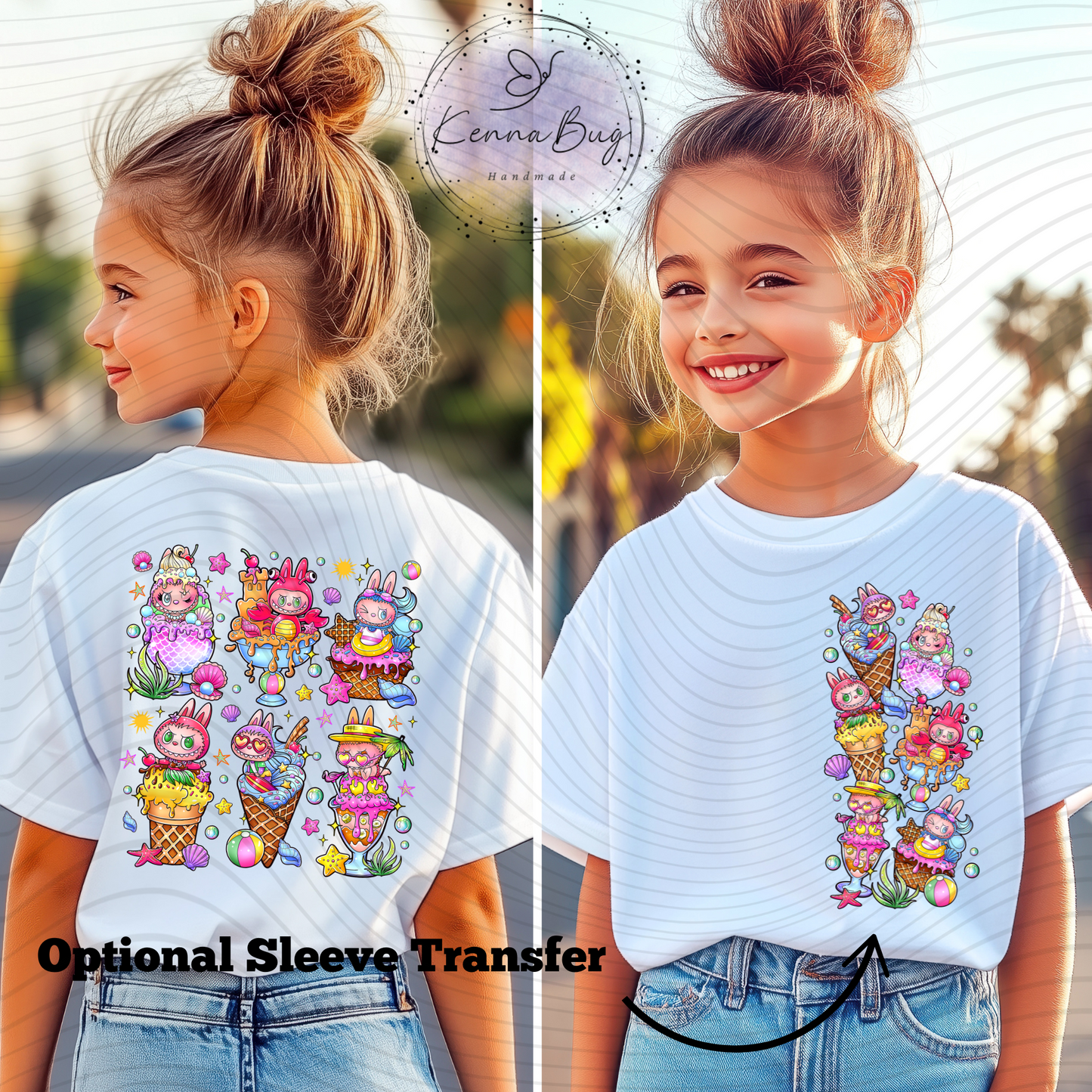 Labubu, Ice cream, Summer, DTF Transfer, Ready to Press, Shirt Transfer, Heat Transfer, Direct to film Transfer