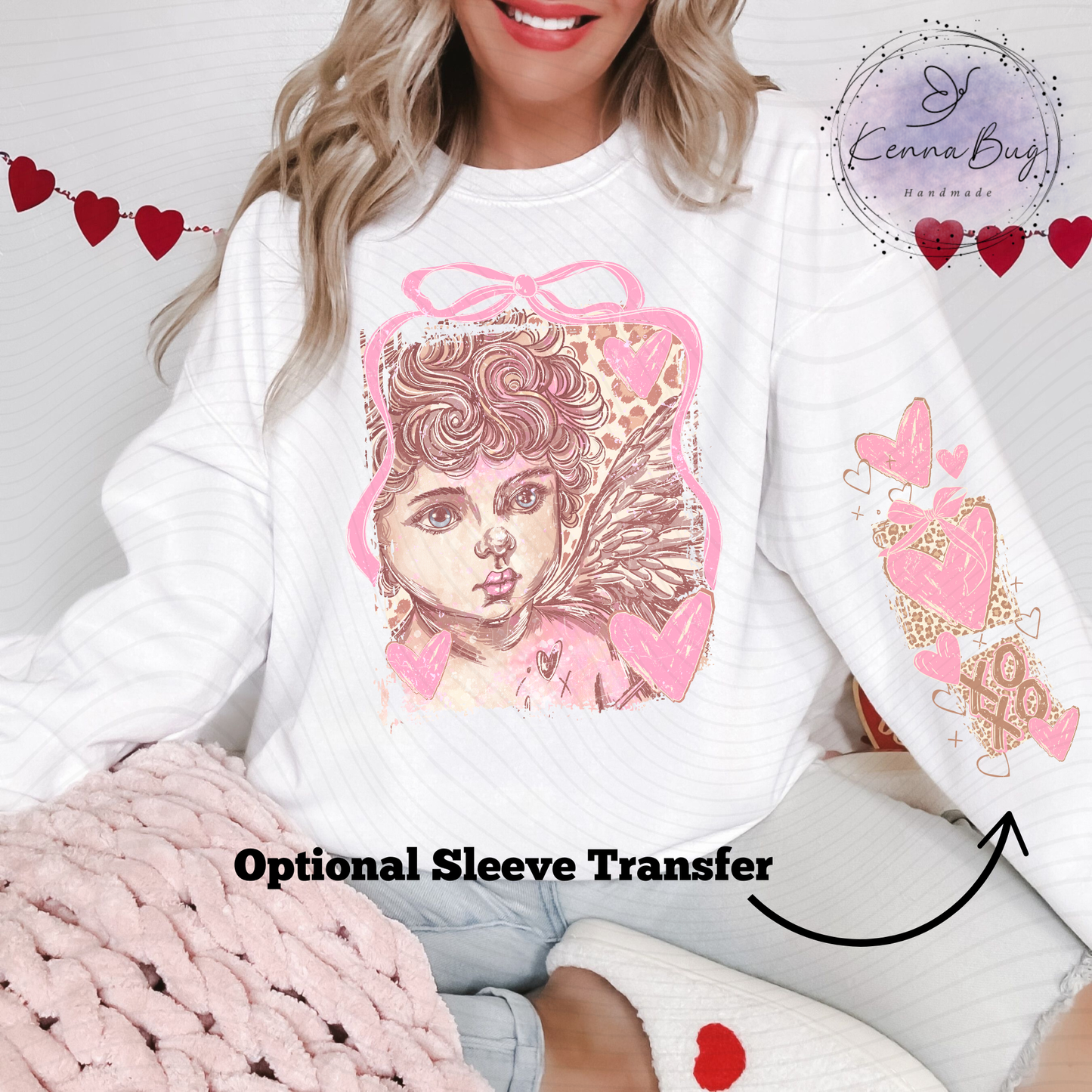 Leopard Print, Cupid, Hearts, Valentines Day, DTF Transfer, Ready to Press, Shirt Transfer, Heat Transfer, Direct to film Transfer