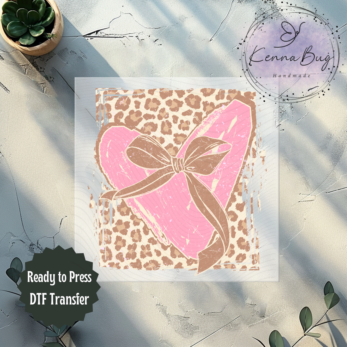 Leopard Print, Heart, Valentines Day, DTF Transfer, Ready to Press, Shirt Transfer, Heat Transfer, Direct to film Transfer