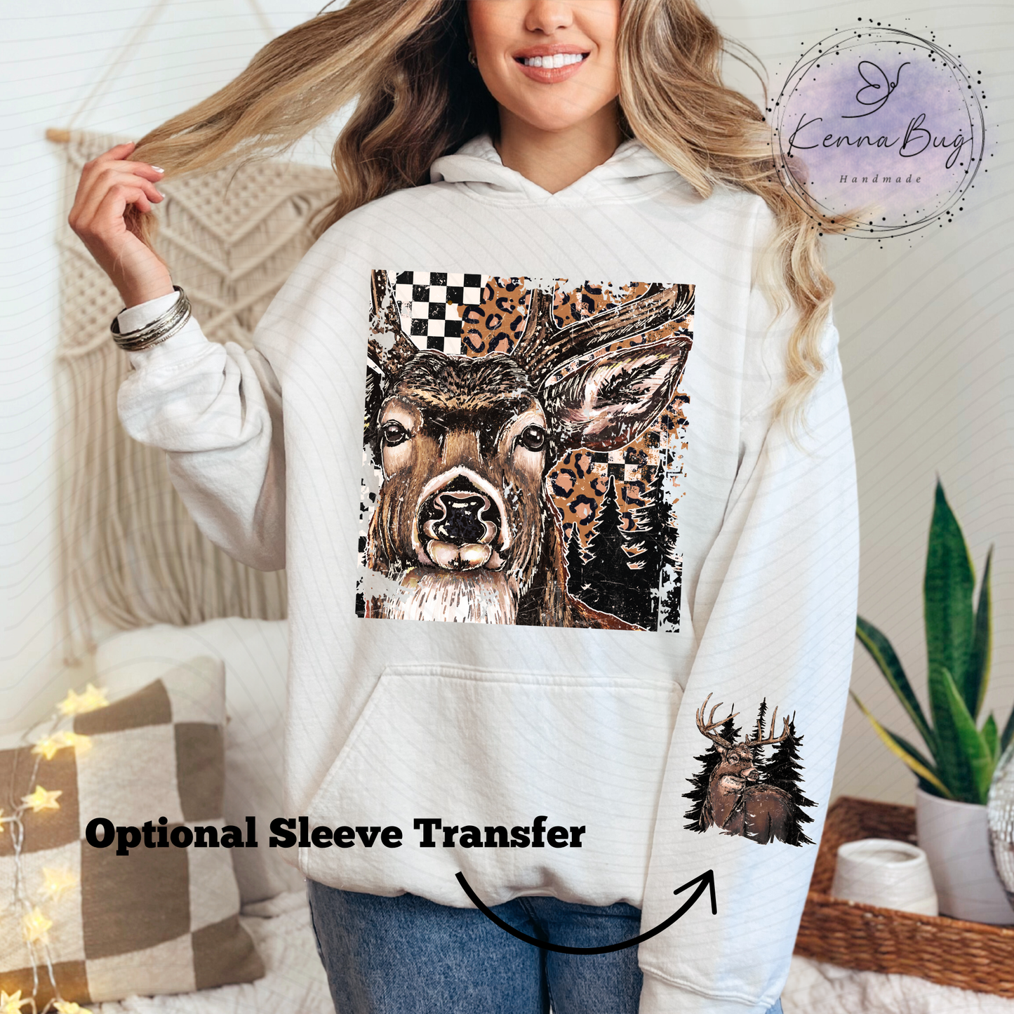 Leopard Print, Buck, Deer, Hunting, Wildlife, DTF Transfer, Ready to Press, Shirt Transfer, Heat Transfer, Direct to film Transfer