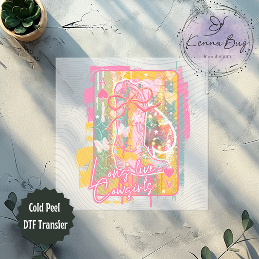 Long Live Cowgirls, Western, DTF Transfer, Ready to Press, Shirt Transfer, Heat Transfer, Direct to film Transfer