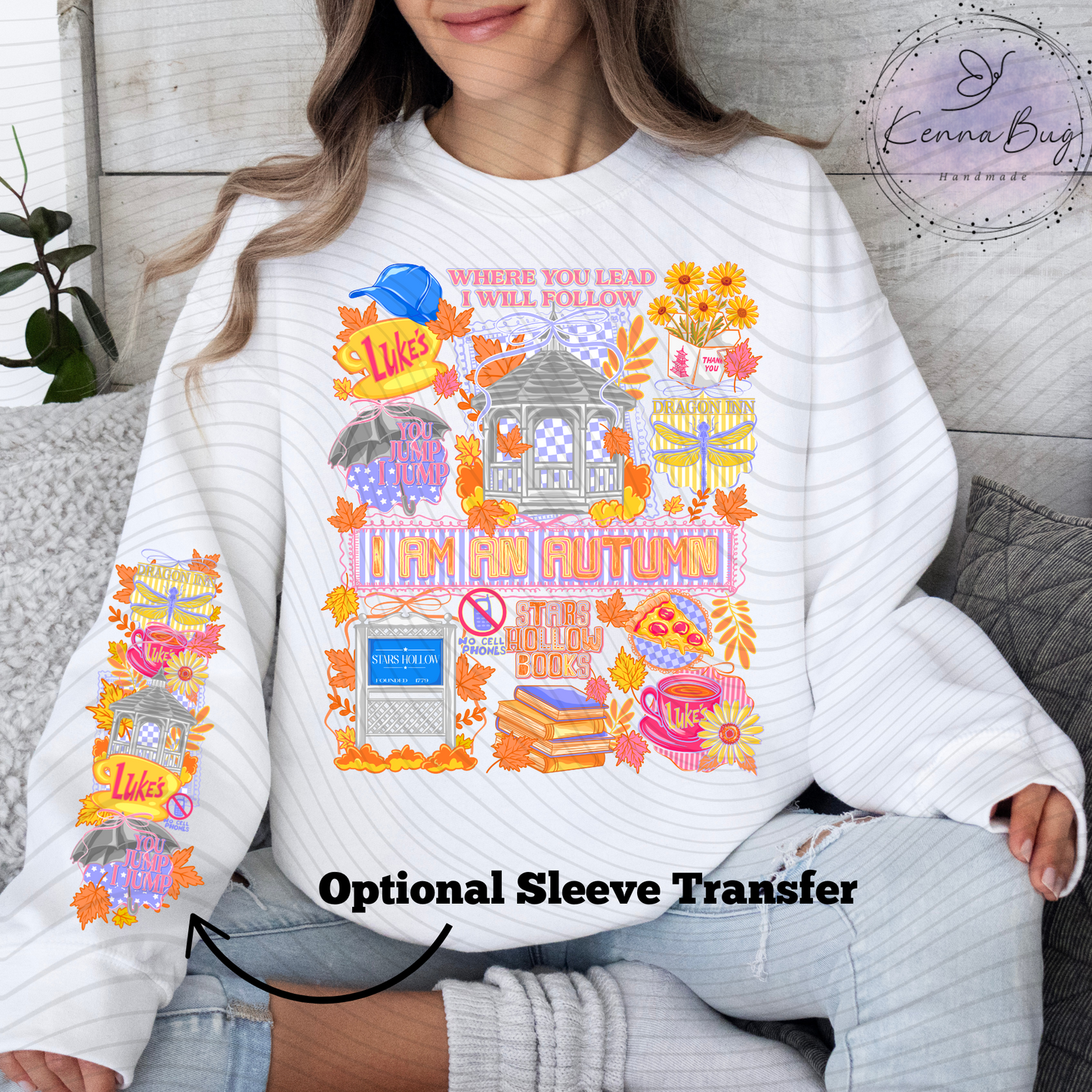 Lukes Diner, I am an Autumn, 2000's Sitcom, DTF Transfer, Ready to Press, Shirt Transfer, Heat Transfer, Direct to film Transfer