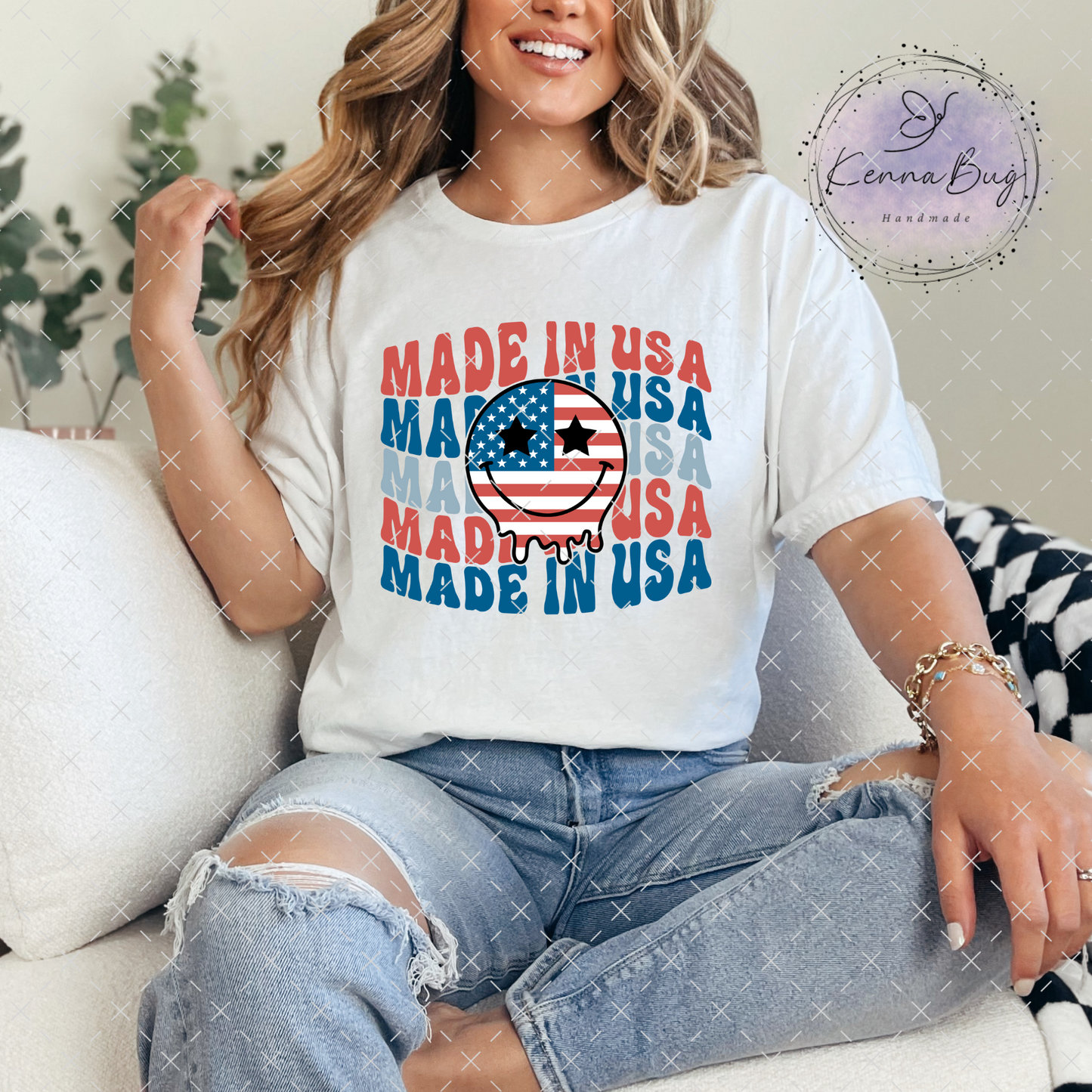Made In the USA, America, Retro Look, 4th Of July, Patriotic, Independence Day, DTF Transfer, Ready to Press, Shirt Transfer, Heat Transfer, Direct to film Transfer