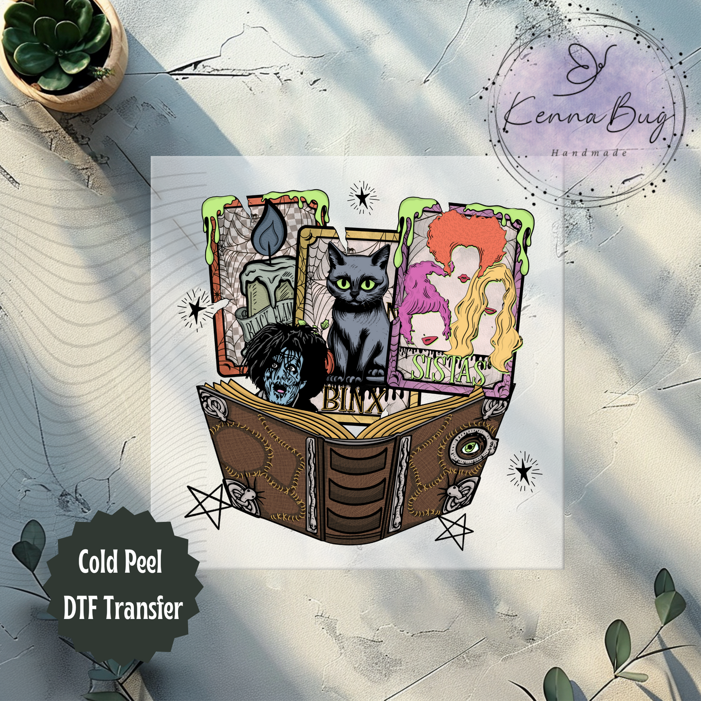 Spell Book, Magic Book, Witches, Black Cat, Halloween, DTF Transfer, Ready to Press, Shirt Transfer, Heat Transfer, Direct to film Transfer