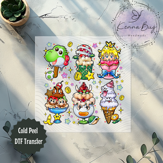 Gamer, Ice cream, Summer, DTF Transfer, Ready to Press, Shirt Transfer, Heat Transfer, Direct to film Transfer