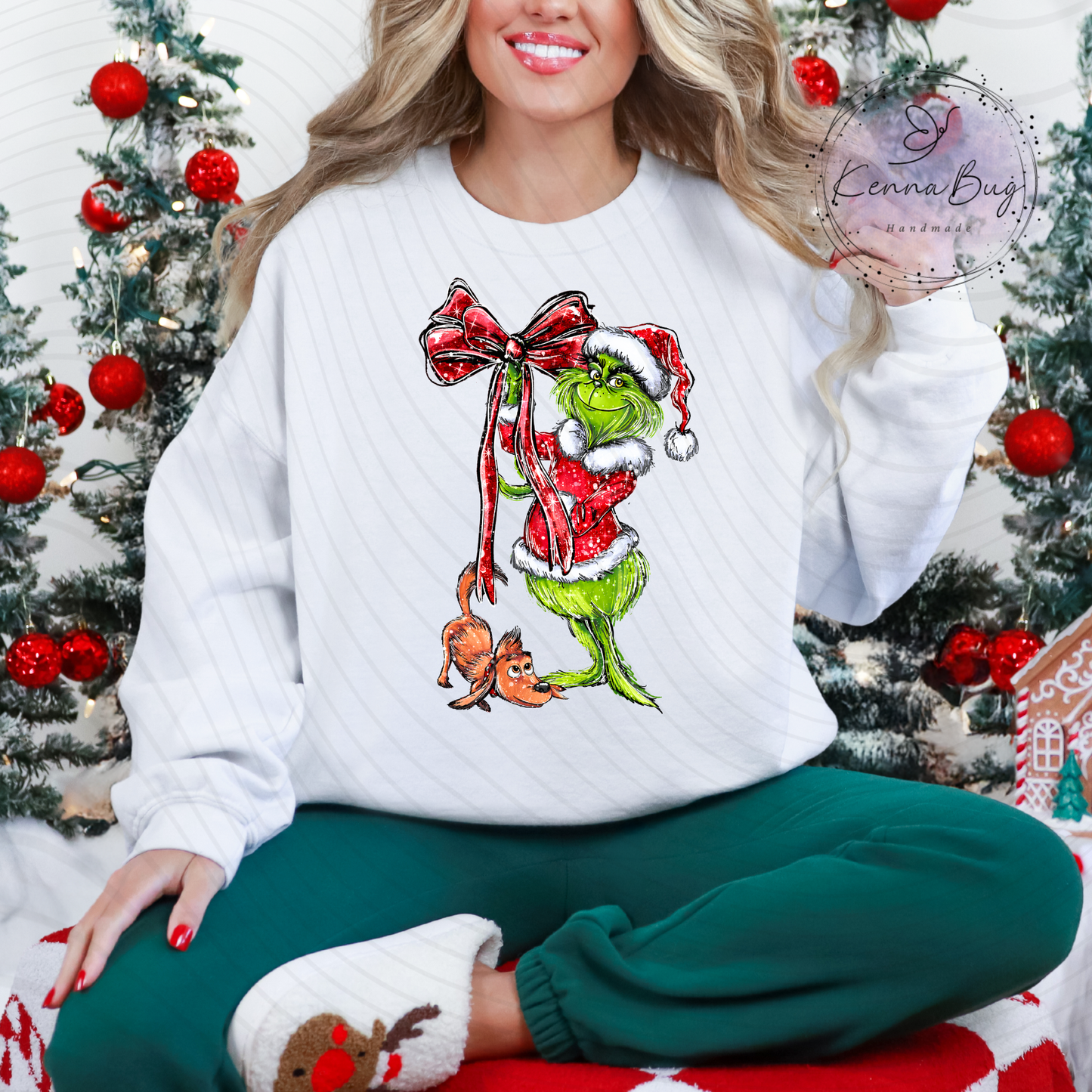 Christmas Mean One, Max, Bow, DTF Transfer, Ready to Press, Shirt Transfer, Heat Transfer, Direct to film Transfer