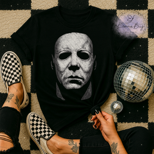 Michael Face, Horror Movie, Silhouette, DTF Transfer, Ready to Press, Shirt Transfer, Heat Transfer, Direct to film Transfer