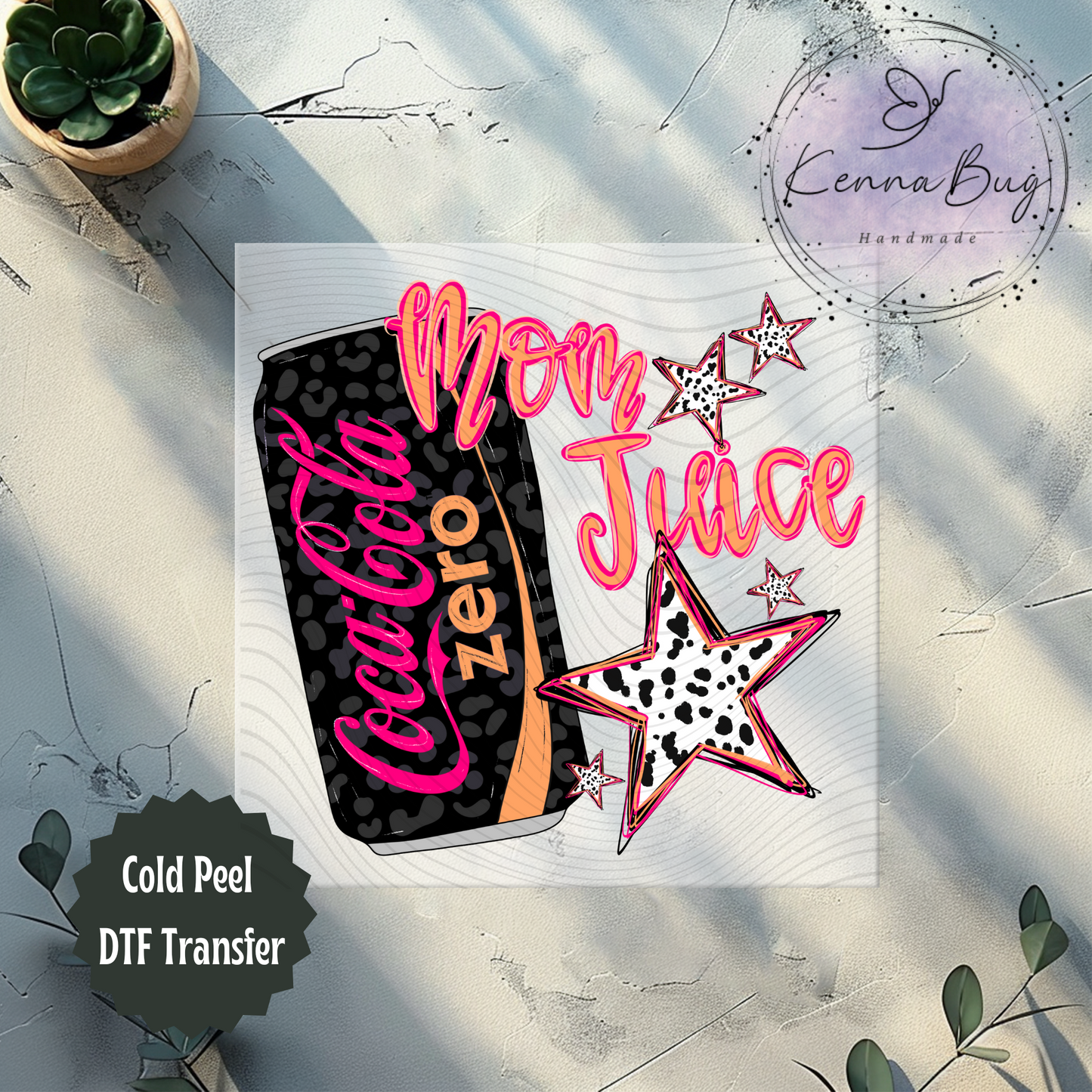 Mom Juice, Coke Zero, DTF Transfer, Ready to Press, Shirt Transfer, Heat Transfer, Direct to film Transfer