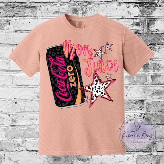 Mom Juice, Zero Cola, Custom T-Shirt, Pick your Color, Graphic Tee, Comfort Colors 1717