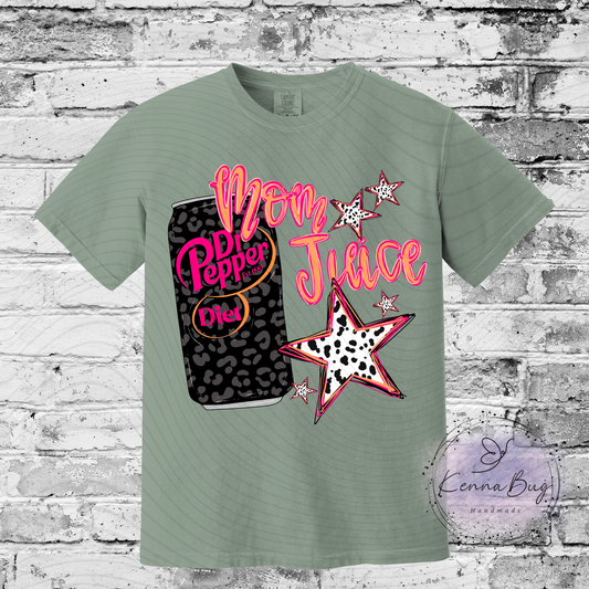 Mom Juice, Diet Dr P, Custom T-Shirt, Pick your Color, Graphic Tee, Comfort Colors 1717