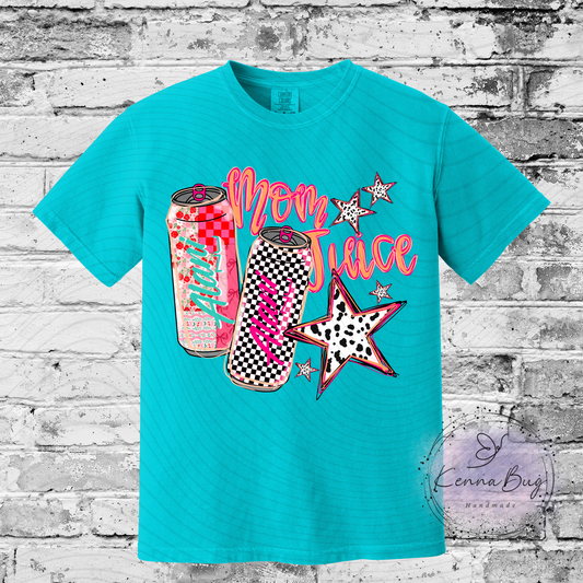 Mom Juice, Energy Drink, Custom T-Shirt, Pick your Color, Graphic Tee, Comfort Colors 1717