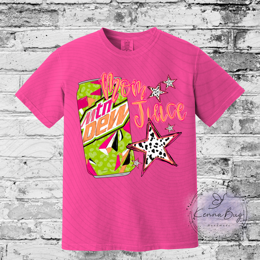 Mom Juice, Dew, Custom T-Shirt, Pick your Color, Graphic Tee, Comfort Colors 1717