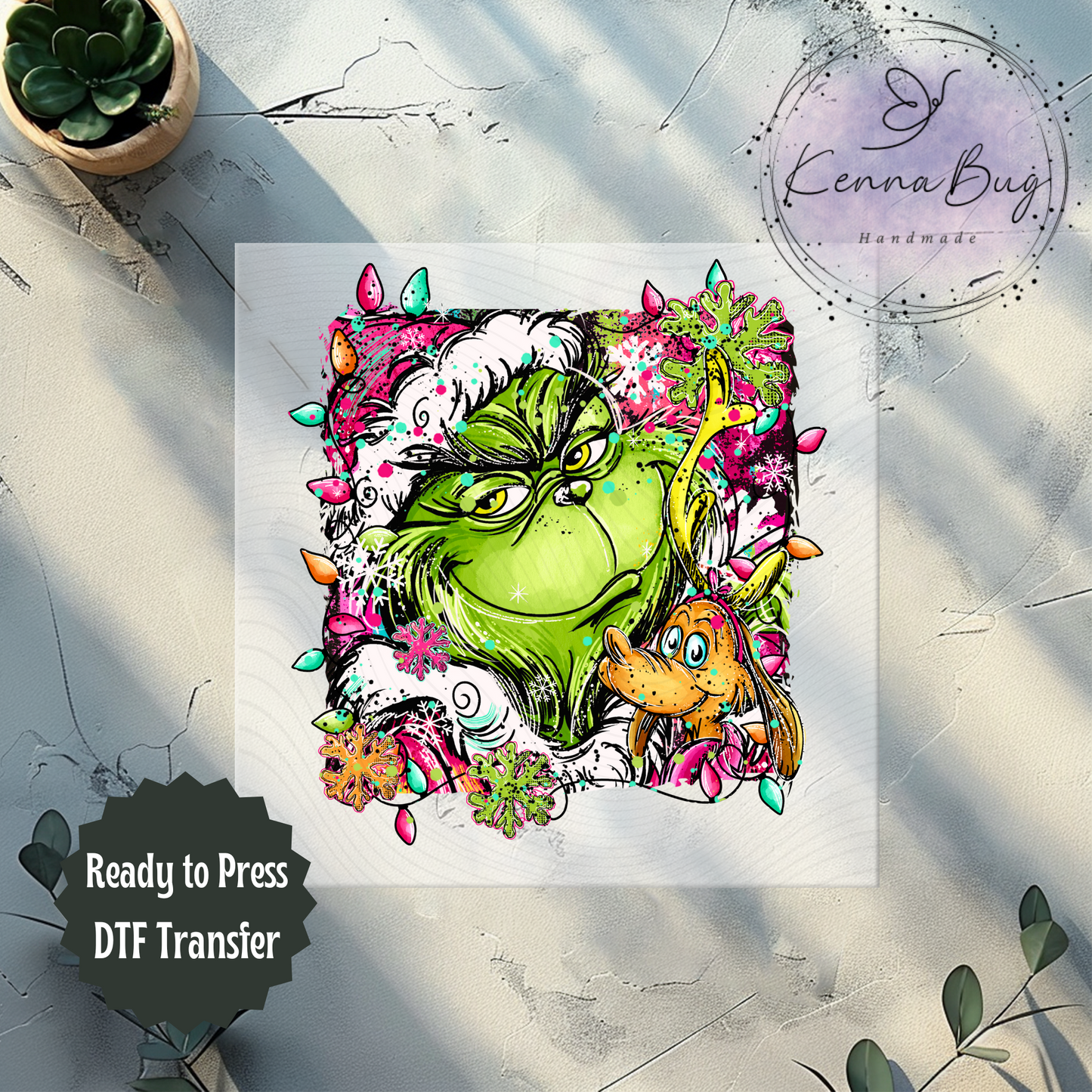 Mr. Mean One, Christmas, DTF Transfer, Ready to Press, Shirt Transfer, Heat Transfer, Direct to film Transfer