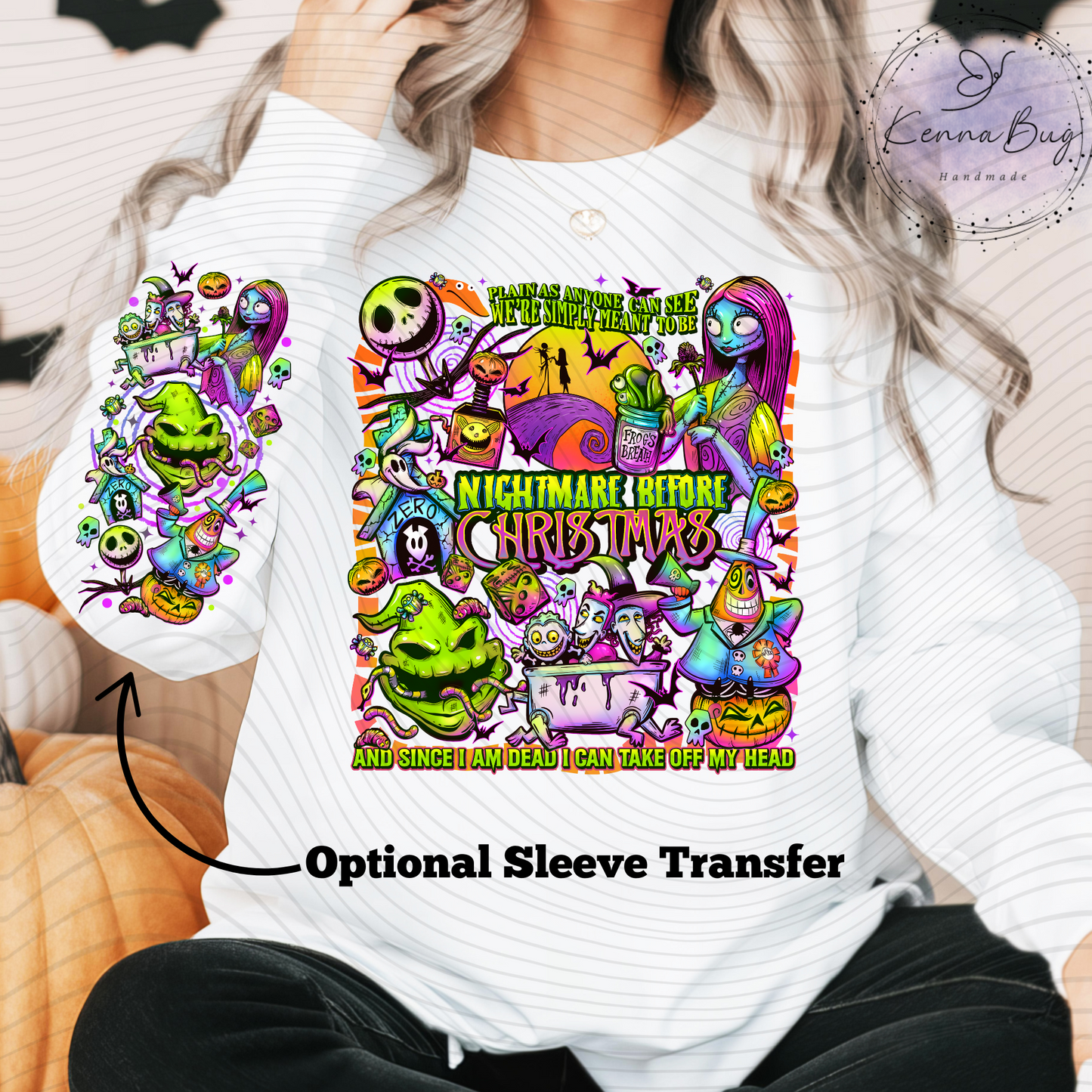 Neon Nightmare, Christmas, Halloween, Jack, DTF Transfer, Ready to Press, Shirt Transfer, Heat Transfer, Direct to film Transfer