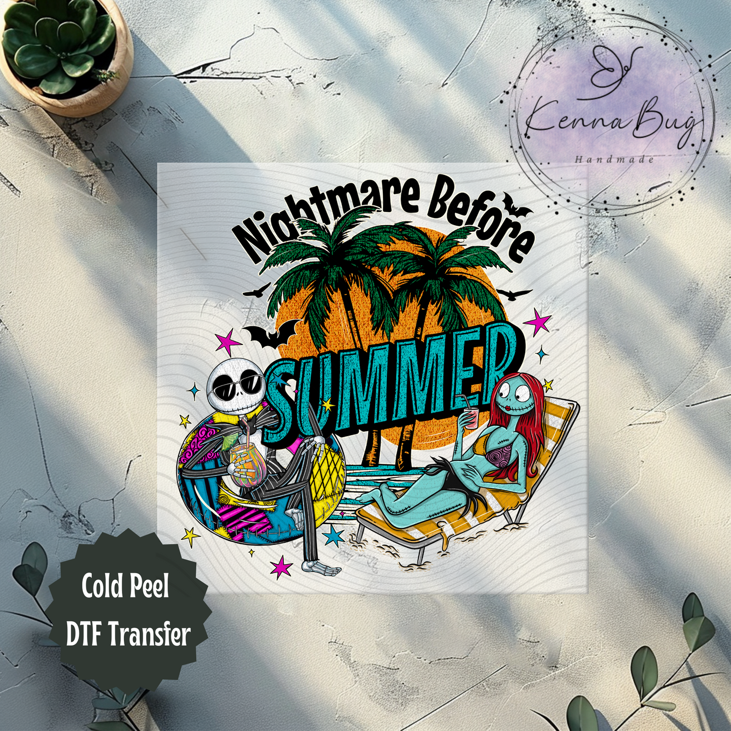 Nightmare Before Summer, Jack, DTF Transfer, Ready to Press, Shirt Transfer, Heat Transfer, Direct to film Transfer