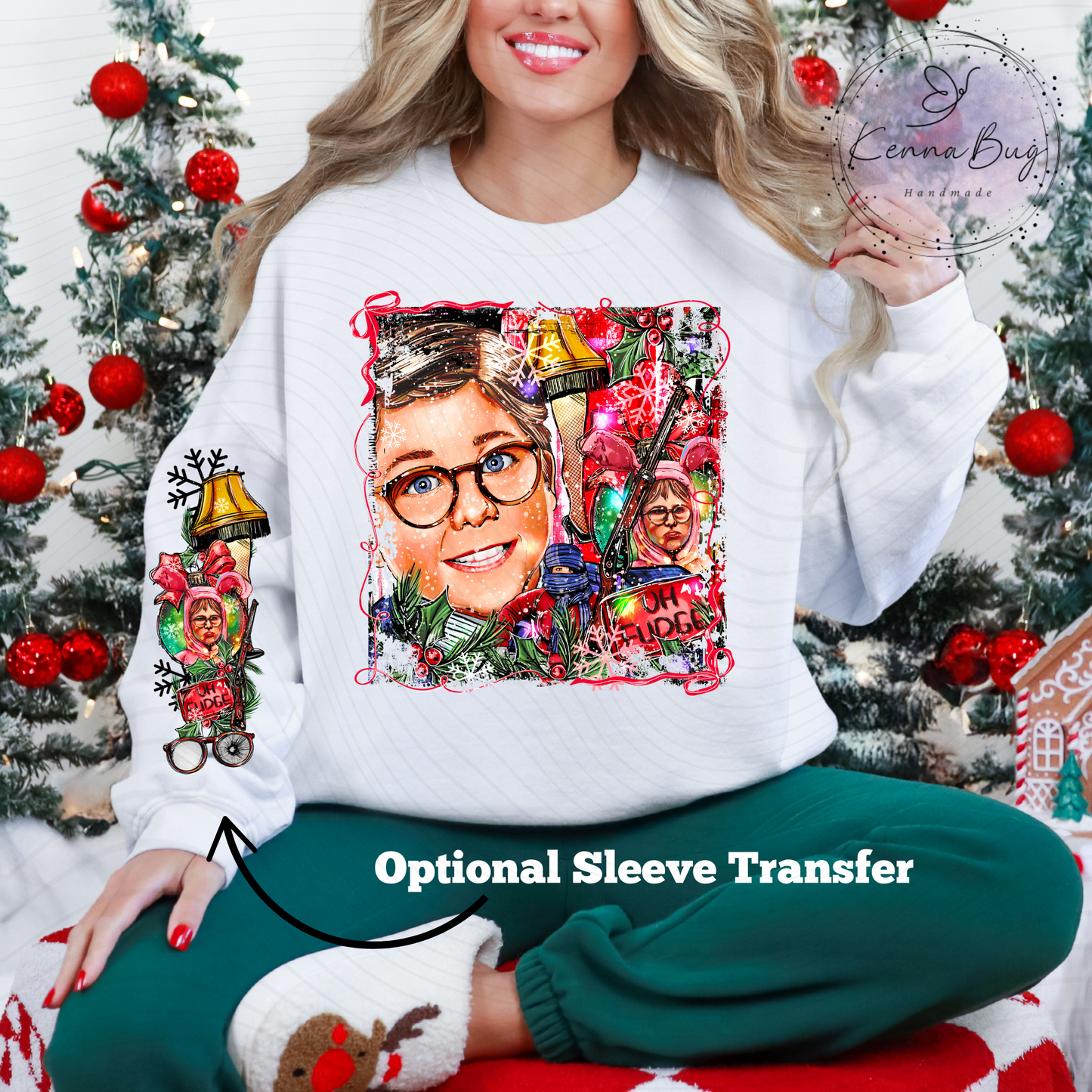 Oh Fudge, Christmas Story, Selfie, No Outline, DTF Transfer, Ready to Press, Shirt Transfer, Heat Transfer, Direct to film Transfer