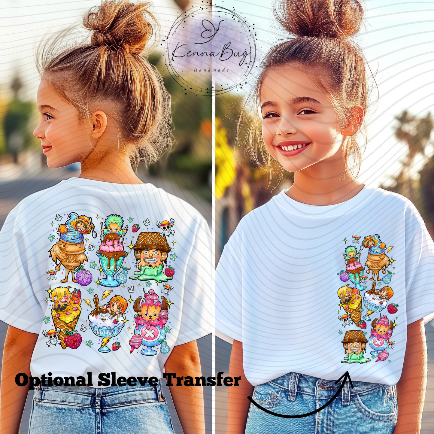One Piece, Ice cream, Summer, DTF Transfer, Ready to Press, Shirt Transfer, Heat Transfer, Direct to film Transfer