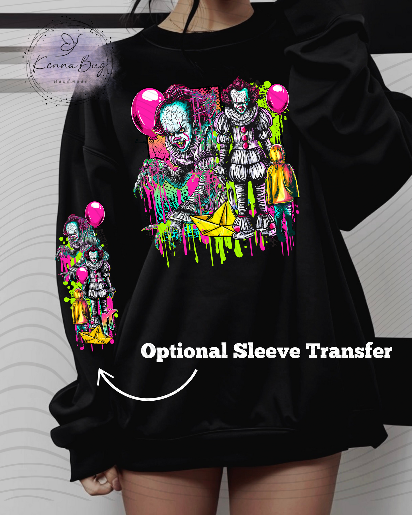 Killer Clown, Horror Movie, No Name, DTF Transfer, Ready to Press, Shirt Transfer, Heat Transfer, Direct to film Transfer