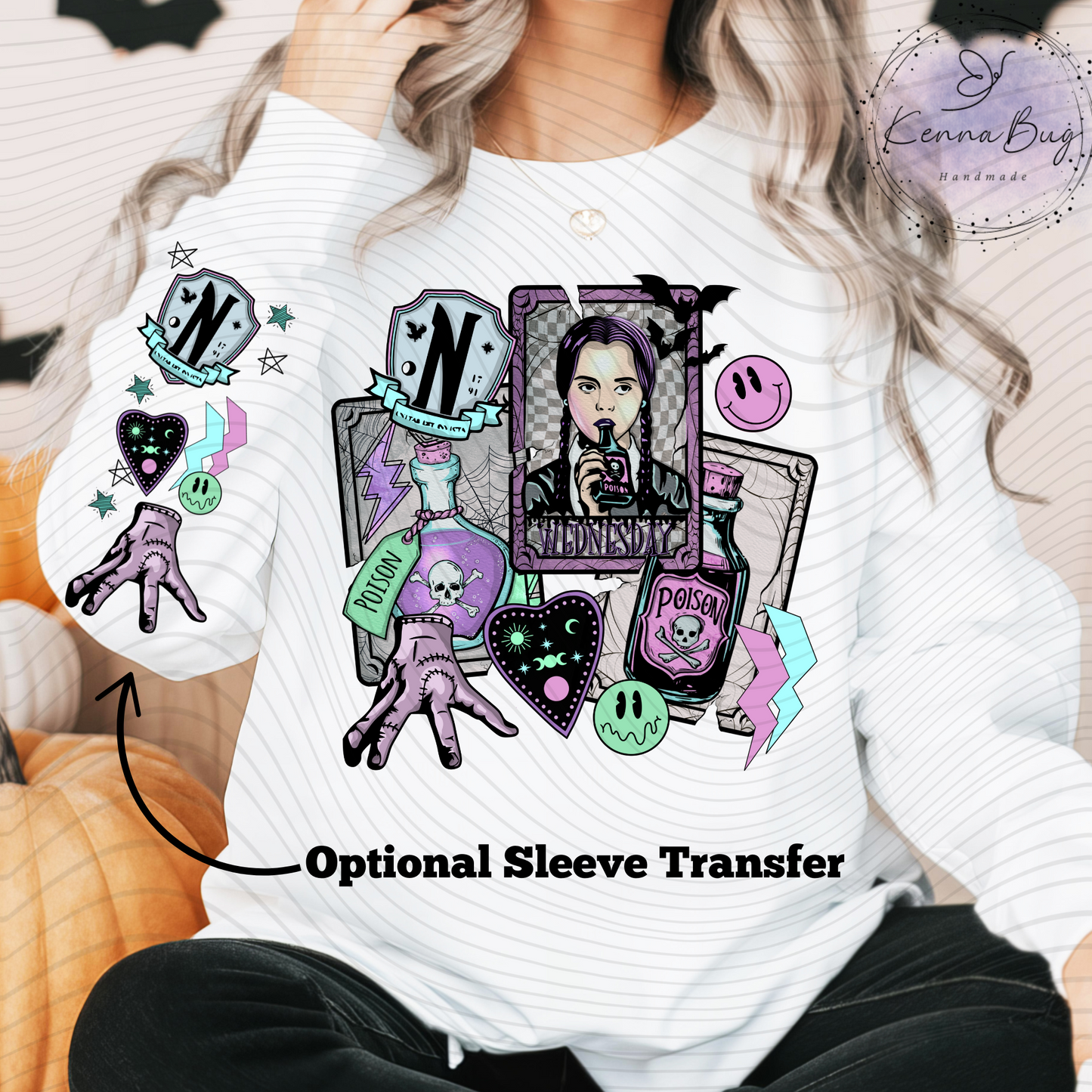 Wednesday, Poison, Spooky, DTF Transfer, Ready to Press, Shirt Transfer, Heat Transfer, Direct to film Transfer