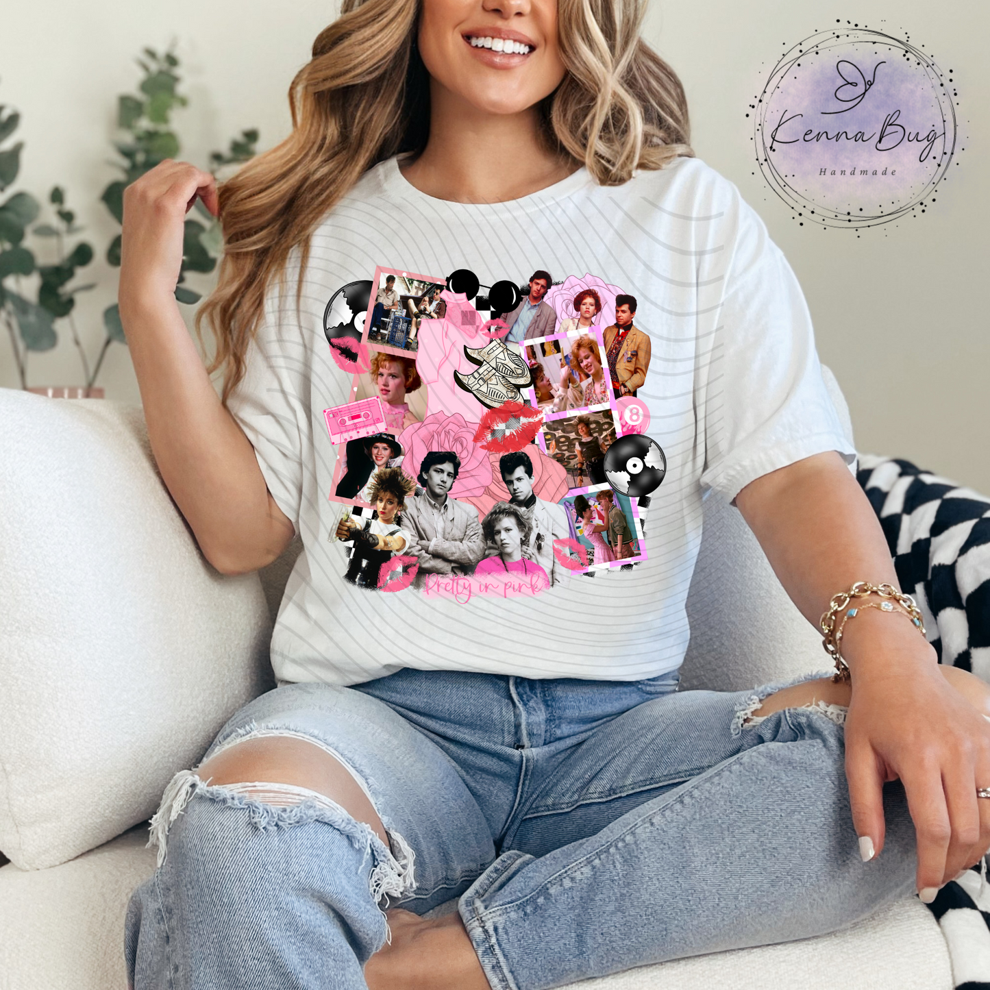 Classic 80's Movie, Pretty in Pink, Movie Collage, DTF Transfer, Ready to Press, Shirt Transfer, Heat Transfer, Direct to film Transfer