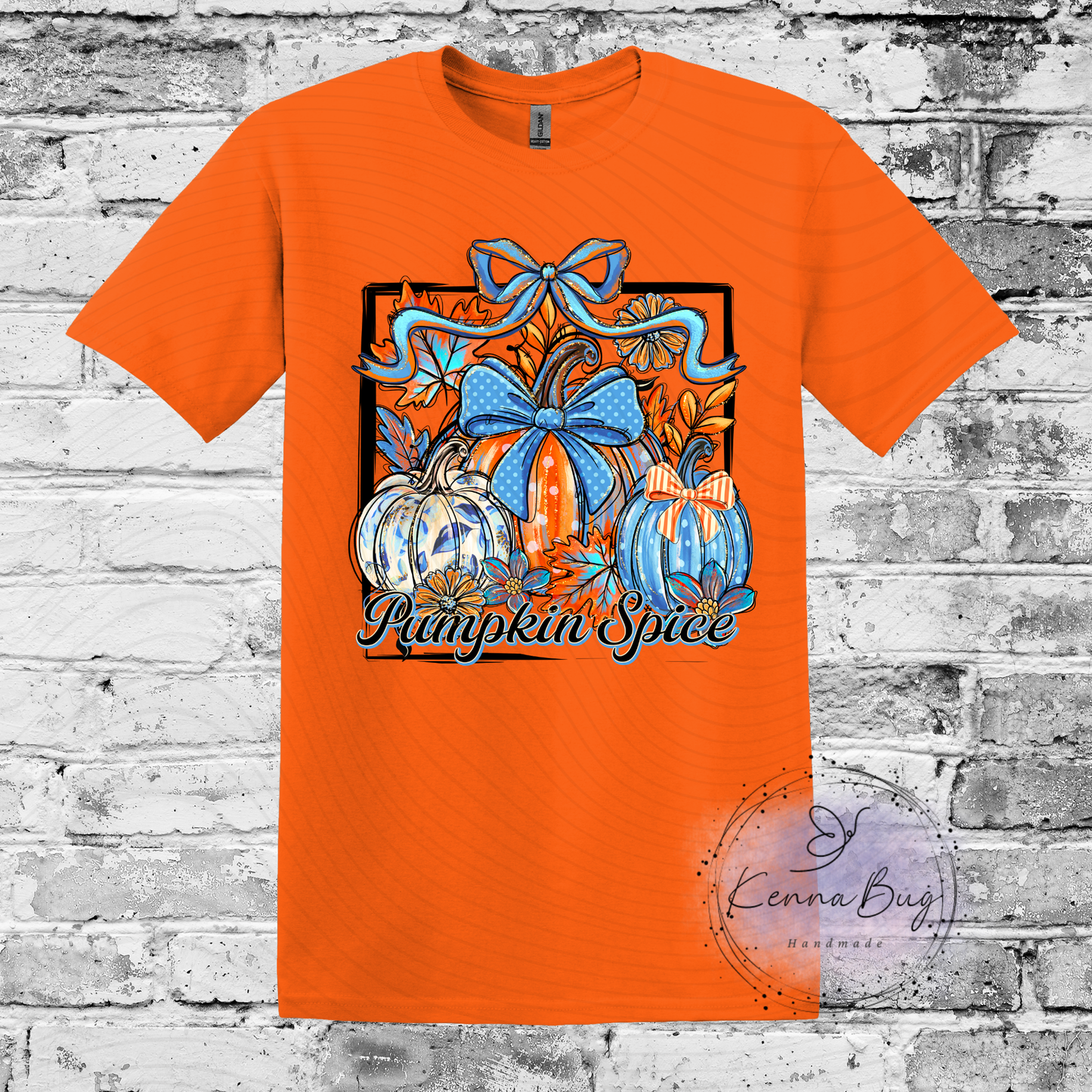 Pumpkin Spice, Blue Pumpkin, Custom T-Shirt, Pick your Color, Gildan Soft Style