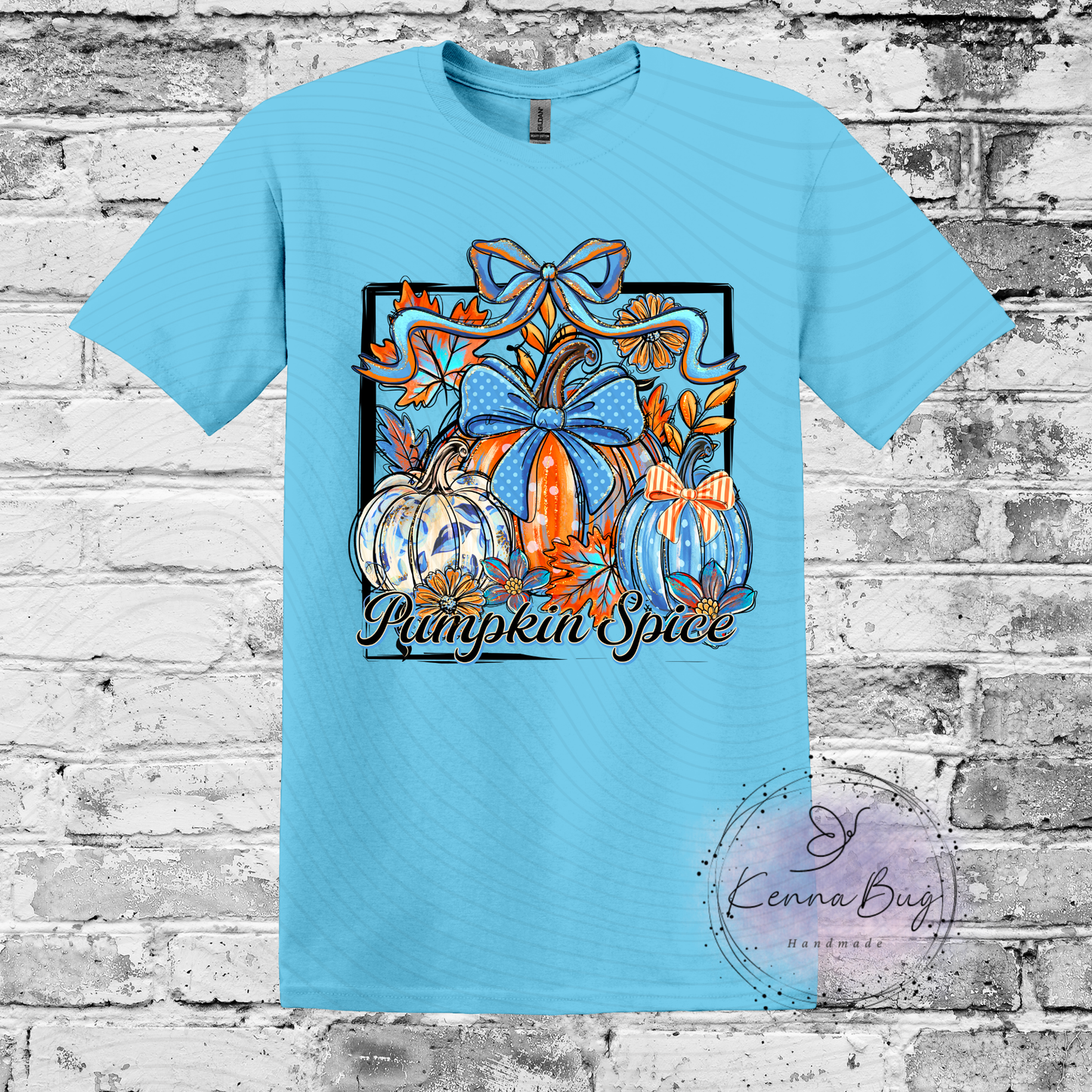 Pumpkin Spice, Blue Pumpkin, Custom T-Shirt, Pick your Color, Gildan Soft Style