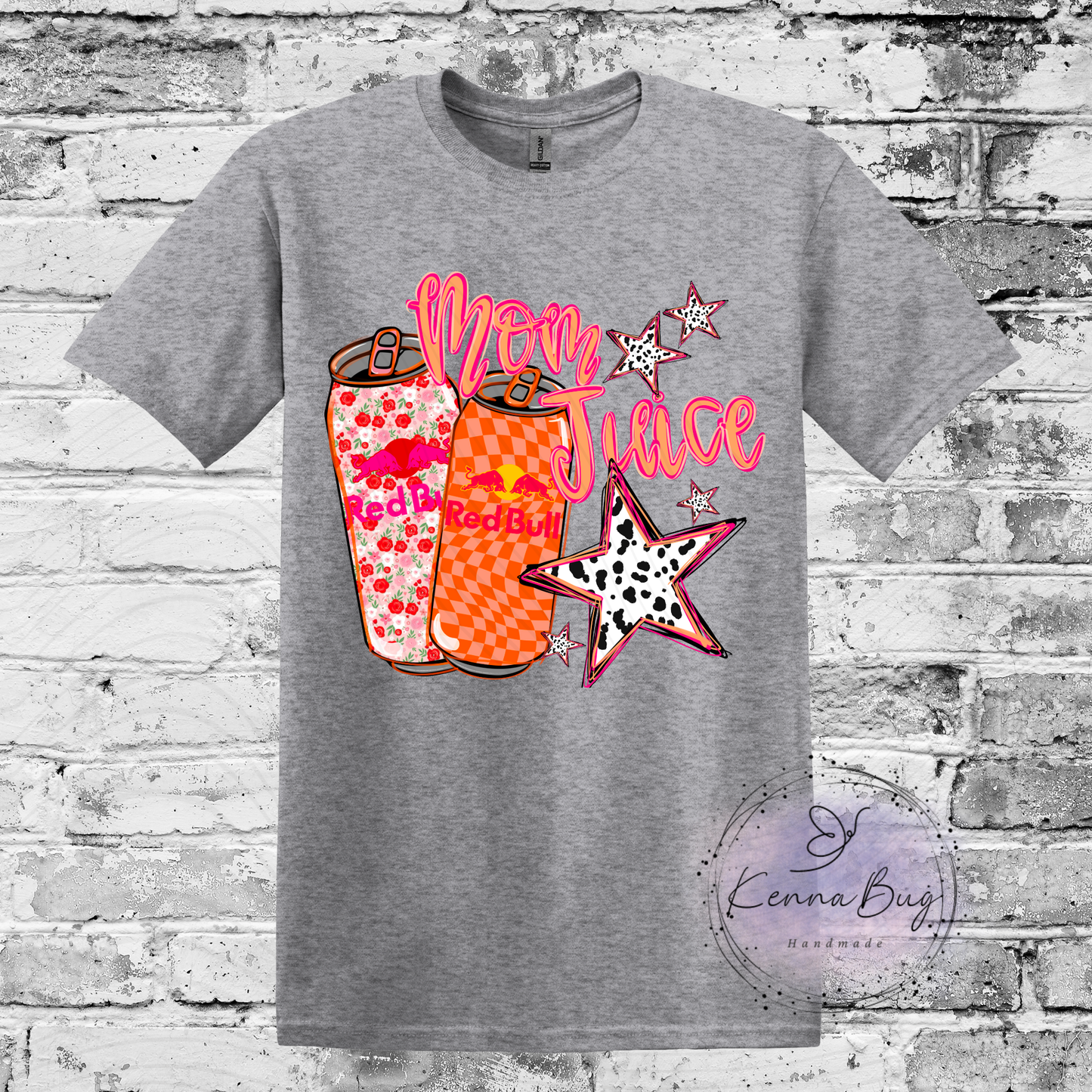 Mom Juice, Energy Drink RB, Custom T-Shirt, Pick your Color, Graphic Tee, Gildan Soft Style