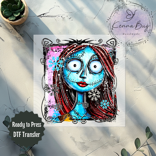 Sally, Nightmares, Christmas Movie, DTF Transfer, Ready to Press, Shirt Transfer, Heat Transfer, Direct to film Transfer