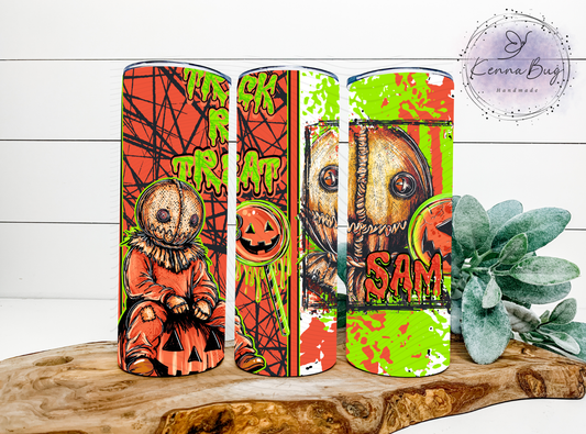 Halloween Sam, Horror Movie, Sublimation Tumbler Transfer, 20 oz Tumbler Wrap, Ready to press, Heat Transfer, Sublimation Cup Wrap