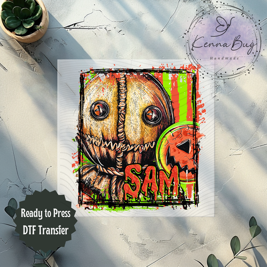 Halloween, Sam, Horror Movie, DTF Transfer, Ready to Press, Shirt Transfer, Heat Transfer, Direct to film Transfer