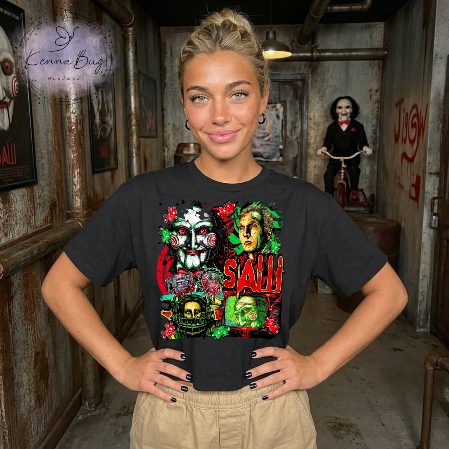 Saw, Horror Movie, DTF Transfer, Ready to Press, Shirt Transfer, Heat Transfer, Direct to film Transfer