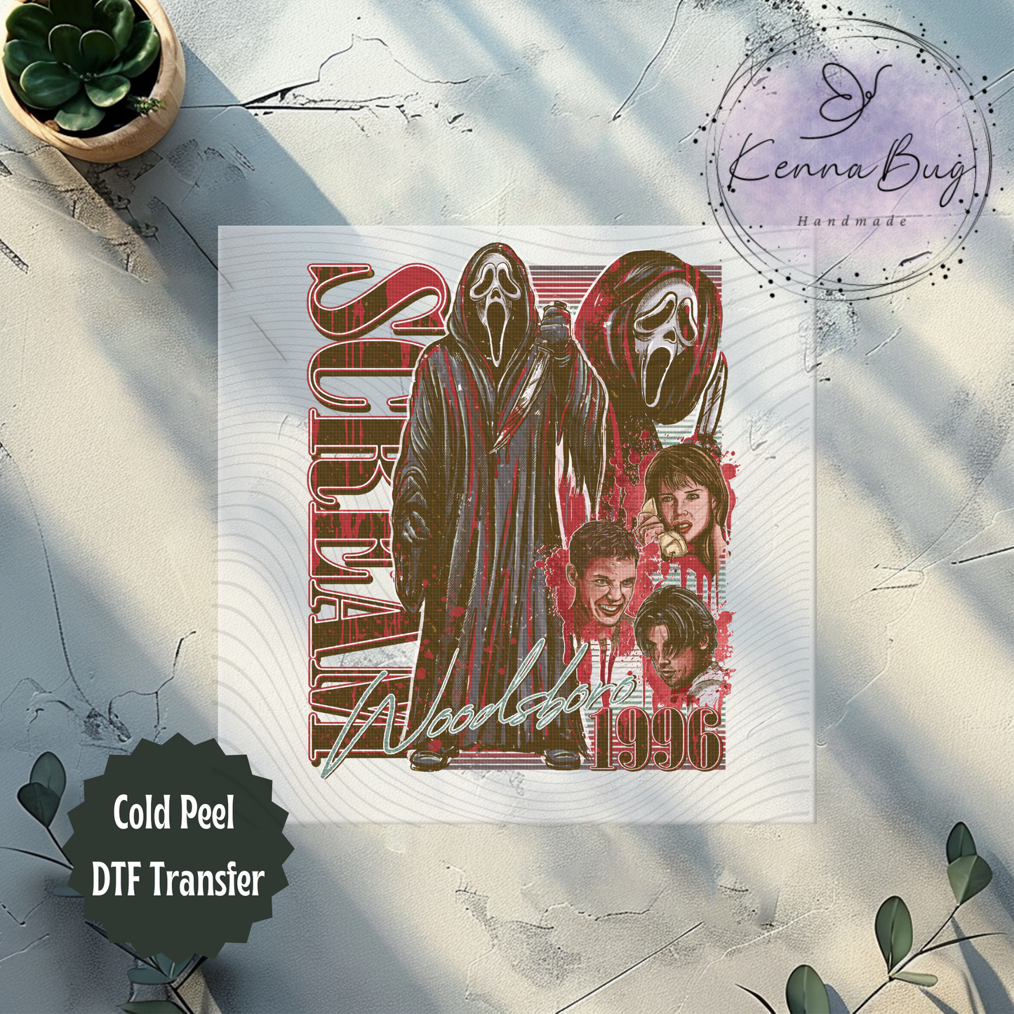 Horror Movie, 1996, Killer, DTF Transfer, Ready to Press, Shirt Transfer, Heat Transfer, Direct to film Transfer