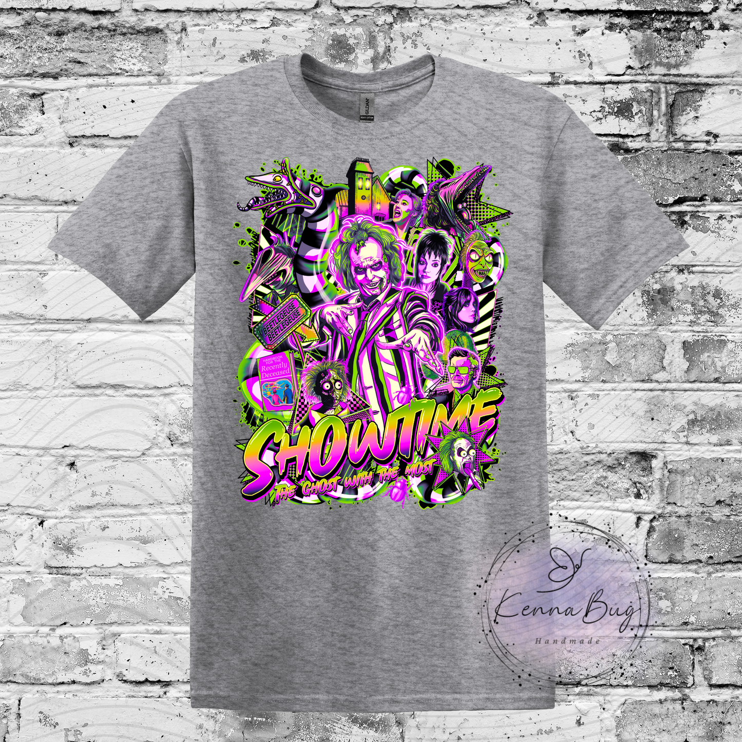 Show Time, Ghost with the Most, Custom T-Shirt, Pick your Color, Gildan Soft Style