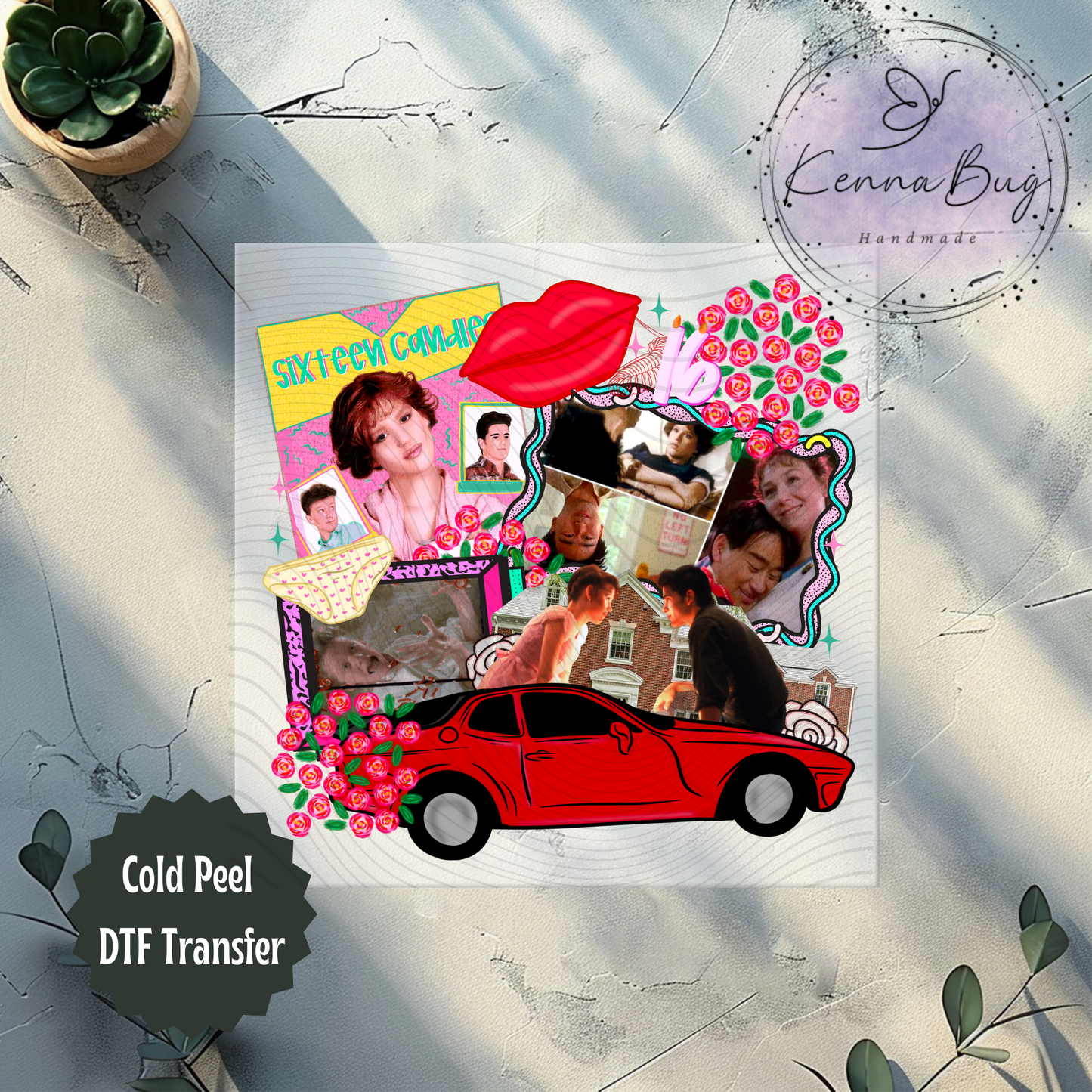 Classic 80's Movie, Sixteen Candles, Movie Collage, DTF Transfer, Ready to Press, Shirt Transfer, Heat Transfer, Direct to film Transfer