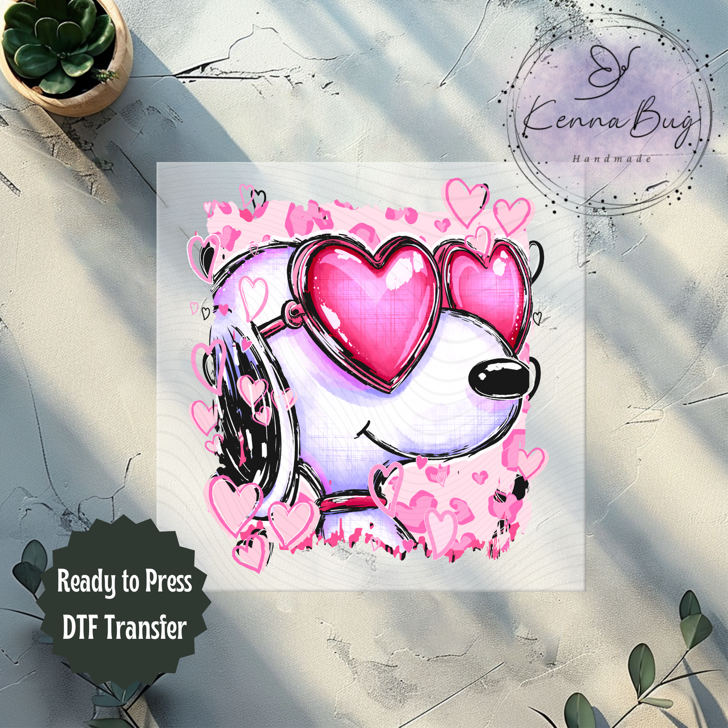 Valentines Snoopy, Dog, DTF Transfer, Ready to Press, Shirt Transfer, Heat Transfer, Direct to film Transfer