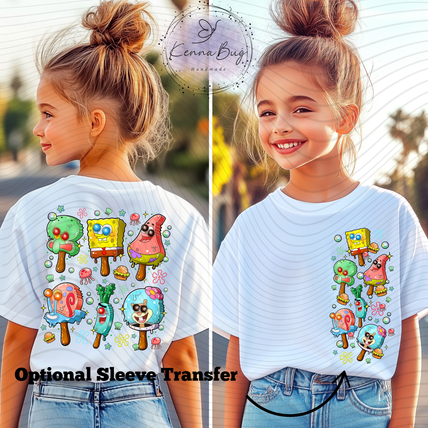 Popsicle, Ice cream, Sponge, Summer, DTF Transfer, Ready to Press, Shirt Transfer, Heat Transfer, Direct to film Transfer