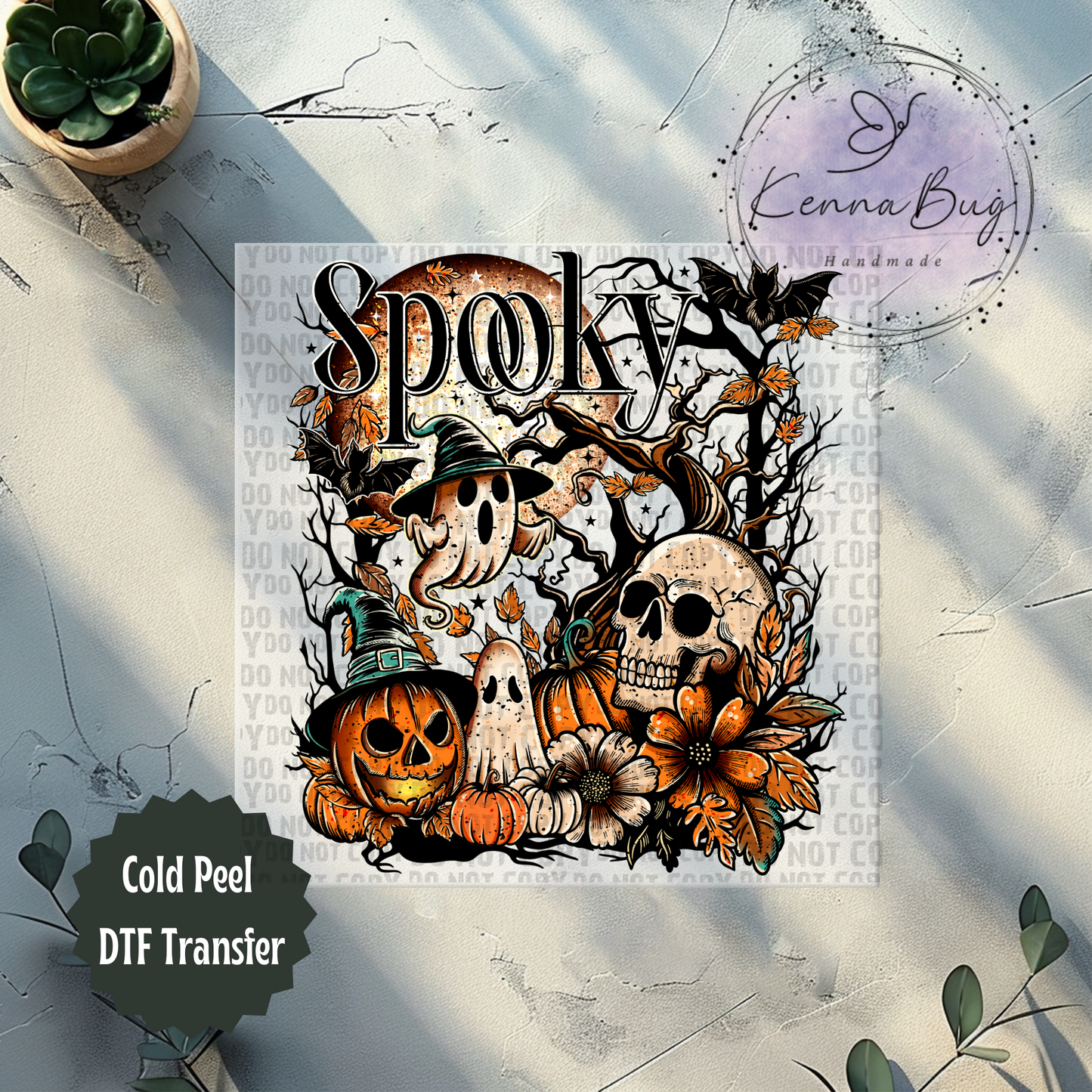 Spooky Ghost, Spooky Pumpkin, Halloween, Skull, DTF Transfer, Ready to Press, Shirt Transfer, Heat Transfer, Direct to film Transfer