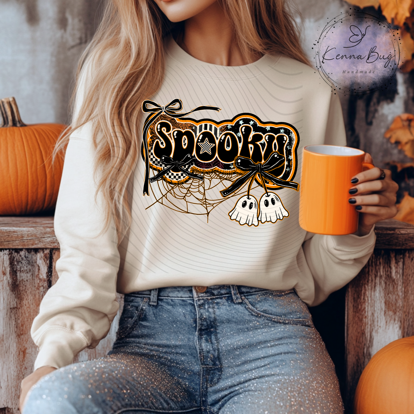 Spooky, Black, Ghost, Halloween, DTF Transfer, Ready to Press, Shirt Transfer, Heat Transfer, Direct to film Transfer