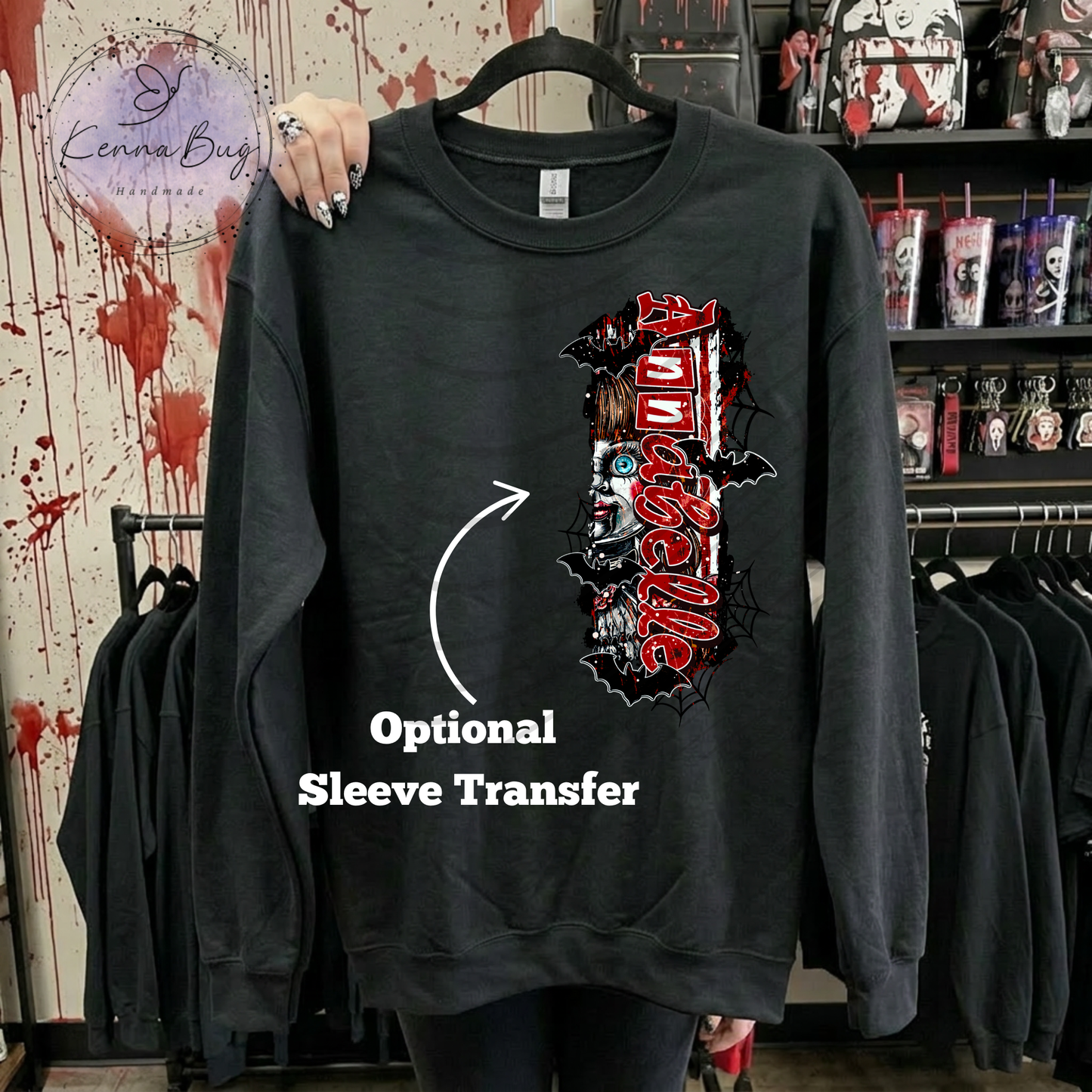 Spooky Doll, Annabelle, Horror Movie, DTF Transfer, Ready to Press, Shirt Transfer, Heat Transfer, Direct to film Transfer
