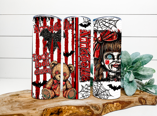 Spooky Doll, Annabelle, Horror Movie, Sublimation Tumbler Transfer, 20 oz Tumbler Wrap, Ready to press, Heat Transfer, Sublimation Cup Wrap