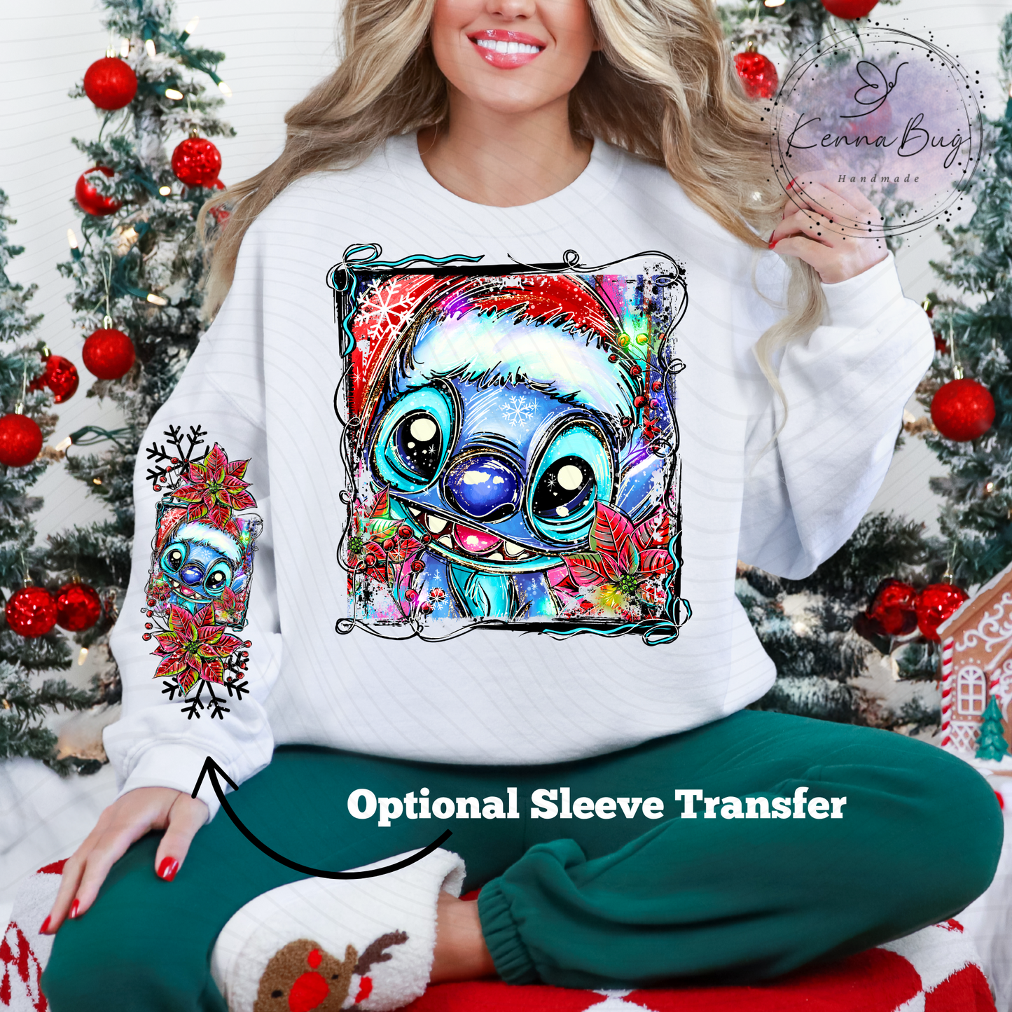 Christmas Stitch, Selfie, DTF Transfer, Ready to Press, Shirt Transfer, Heat Transfer, Direct to film Transfer