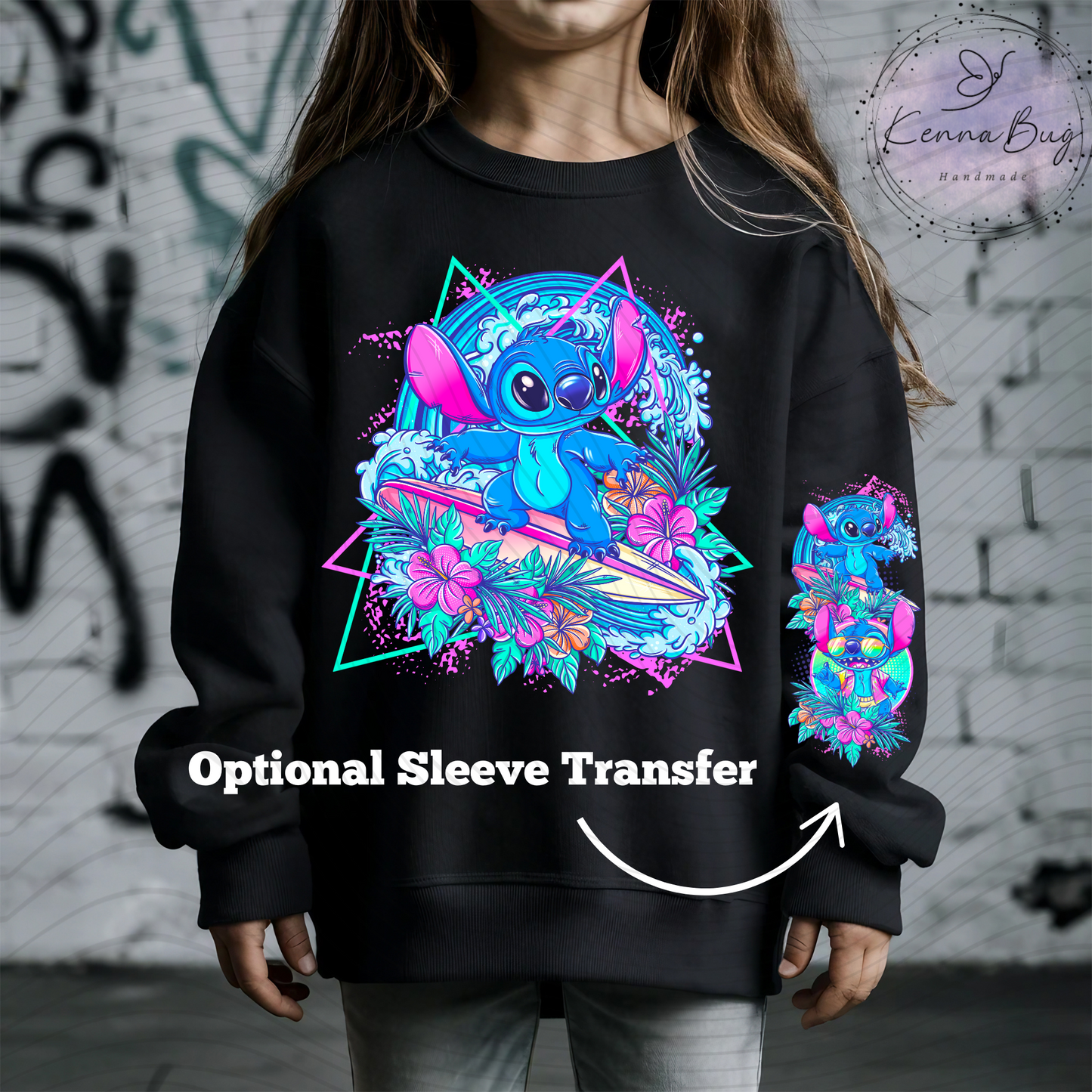 Stitch, Surfing, Summer, DTF Transfer, Ready to Press, Shirt Transfer, Heat Transfer, Direct to film Transfer