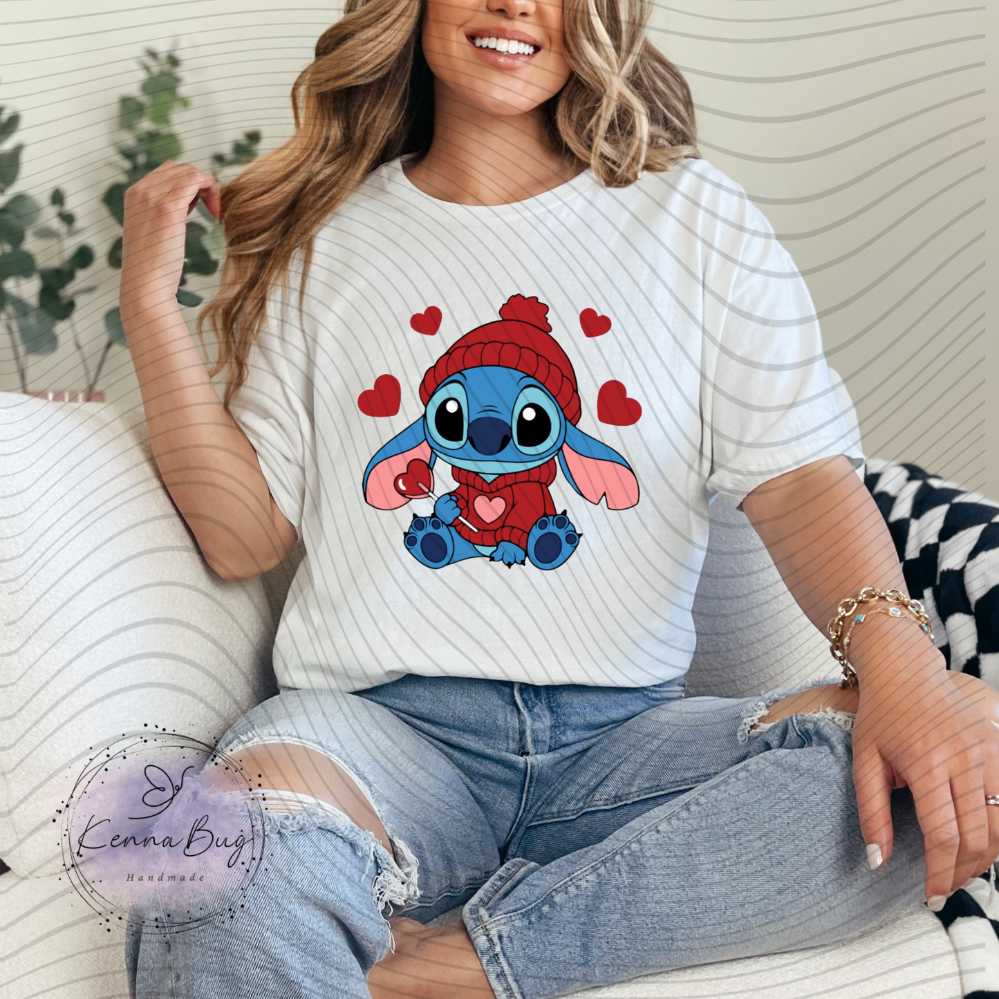 Valentine Stitch, Valentines Day, DTF Transfer, Ready to Press, Shirt Transfer, Heat Transfer, Direct to film Transfer