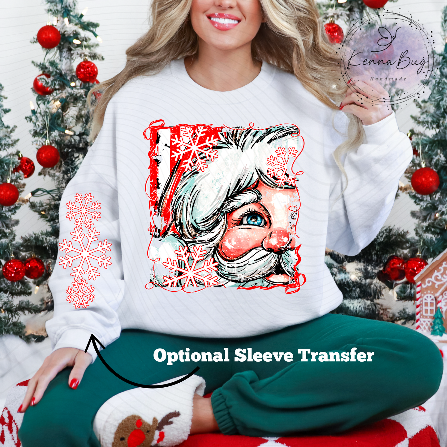 Striped Santa, Selfie, Christmas, DTF Transfer, Ready to Press, Shirt Transfer, Heat Transfer, Direct to film Transfer