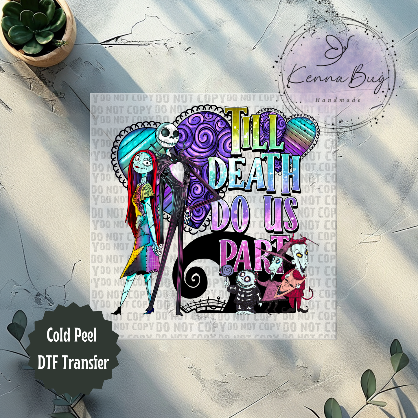 Till Death Do Us Part, Jack, Valentines Day, DTF Transfer, Ready to Press, Shirt Transfer, Heat Transfer, Direct to film Transfer