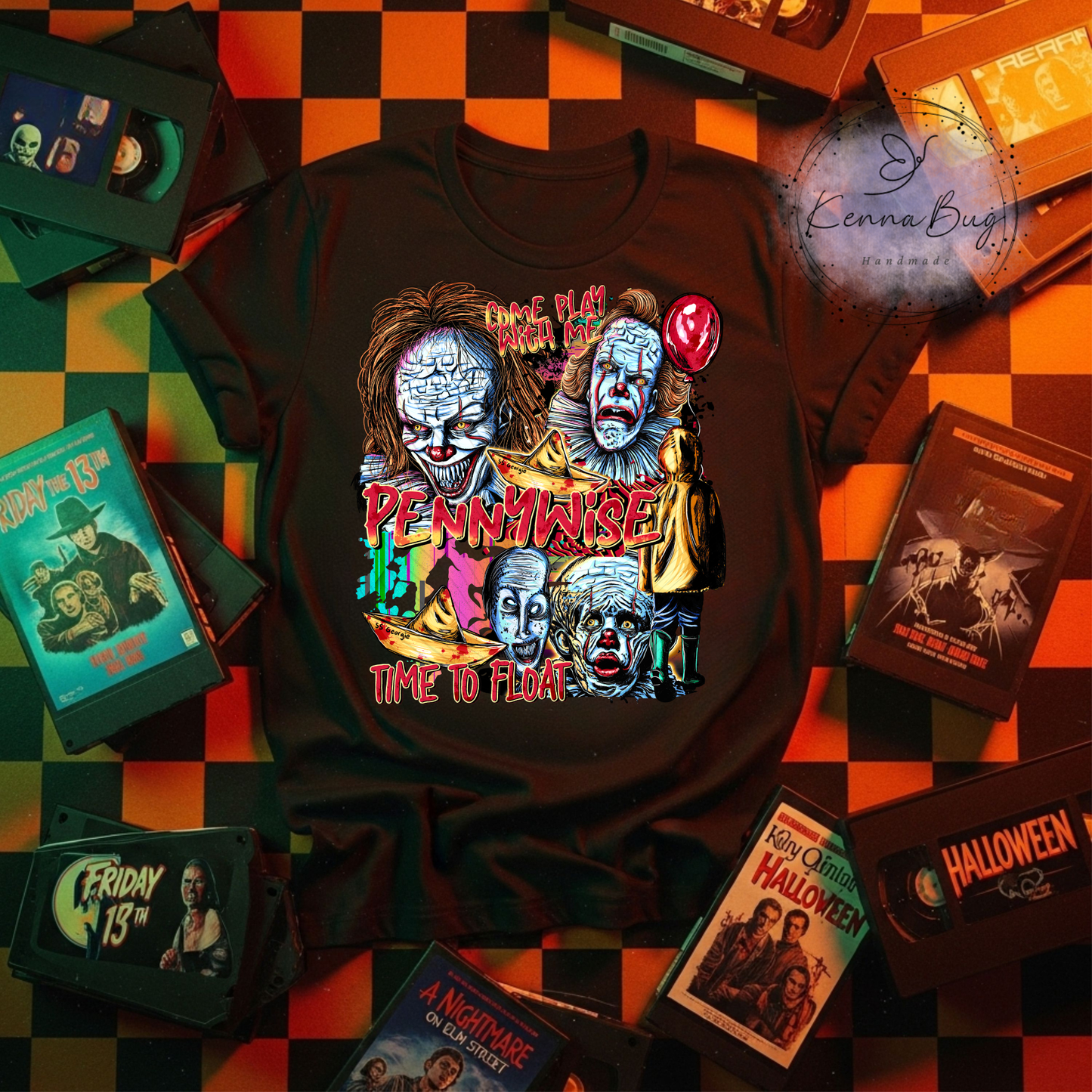 Time To Float, Killer Clown, Horror Movie, DTF Transfer, Ready to Press, Shirt Transfer, Heat Transfer, Direct to film Transfer