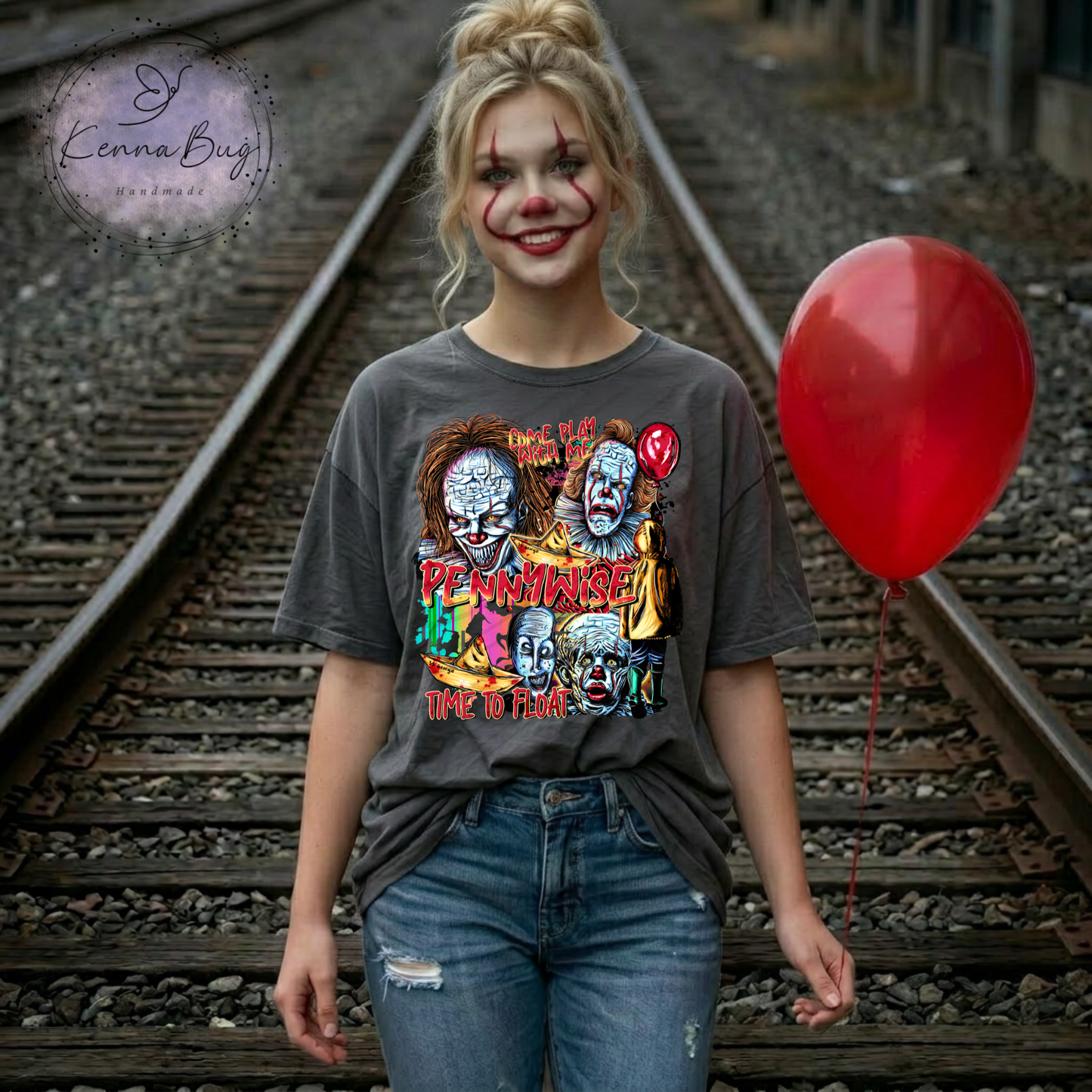Time To Float, Killer Clown, Horror Movie, DTF Transfer, Ready to Press, Shirt Transfer, Heat Transfer, Direct to film Transfer