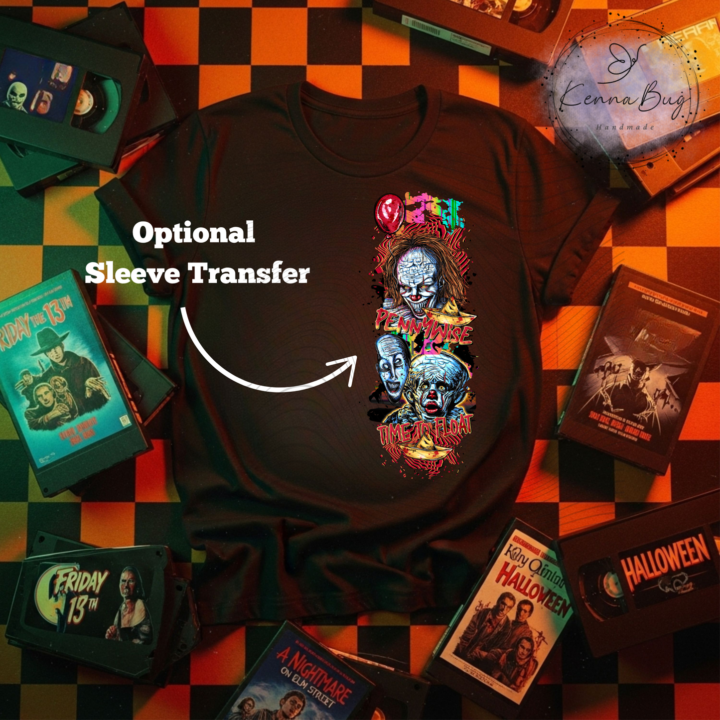 Time To Float, Killer Clown, Horror Movie, DTF Transfer, Ready to Press, Shirt Transfer, Heat Transfer, Direct to film Transfer