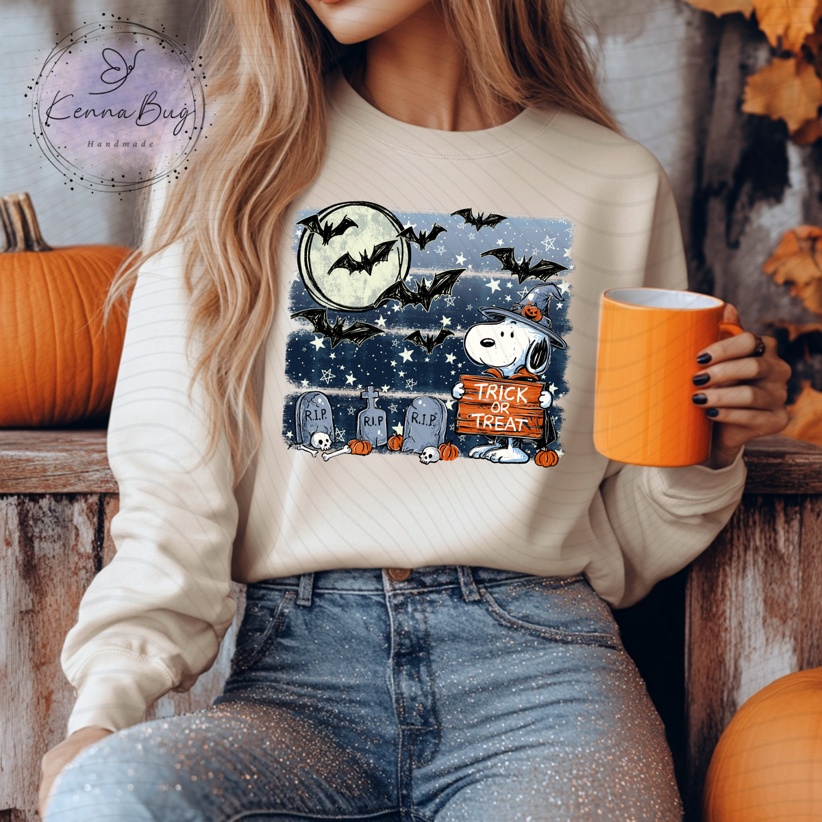 Trick or Treat Snoopy, Halloween, DTF Transfer, Ready to Press, Shirt Transfer, Heat Transfer, Direct to film Transfer