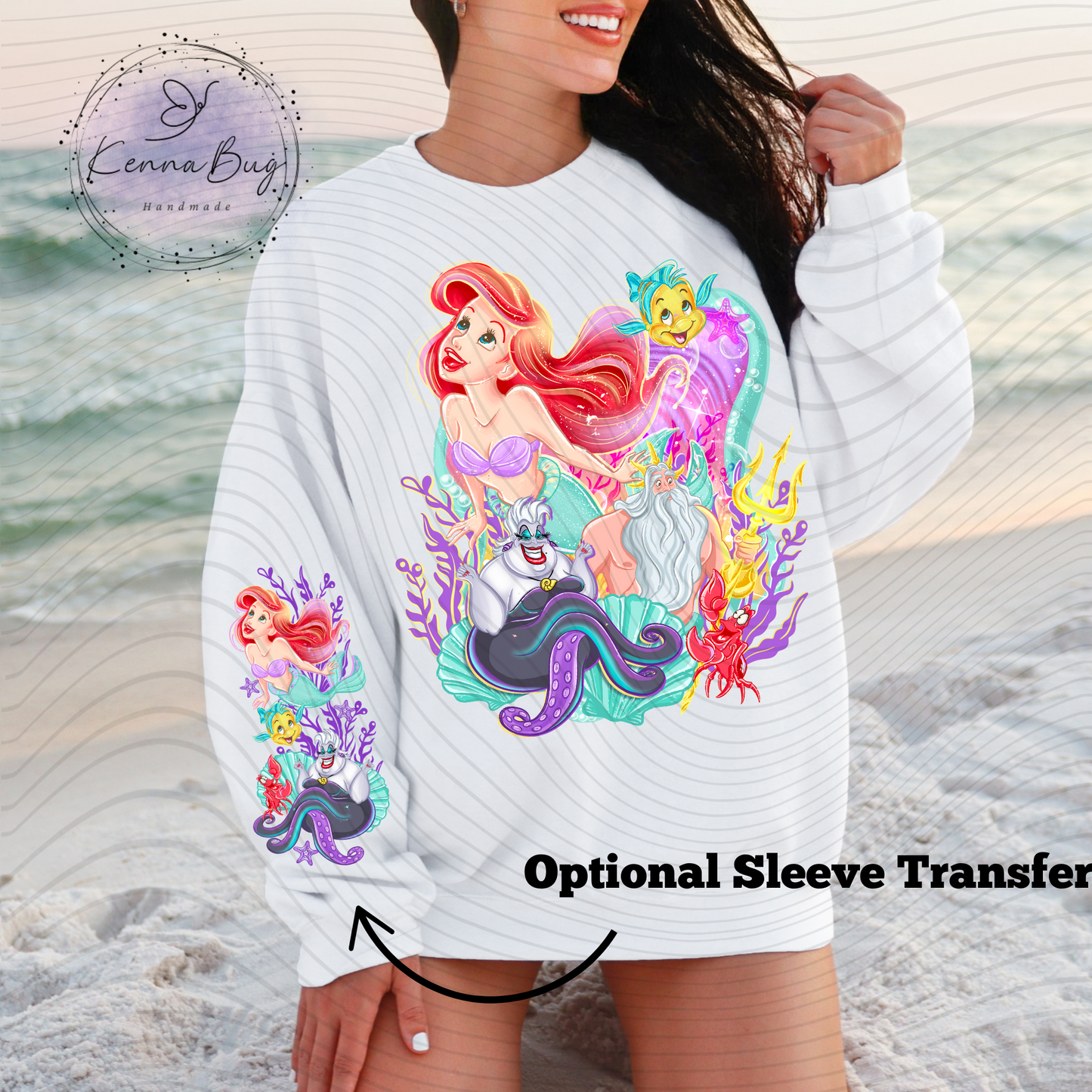 Under the Sea, Mermaid Princess, Cartoon, Movie, DTF Transfer, Ready to Press, Shirt Transfer, Heat Transfer, Direct to film Transfer